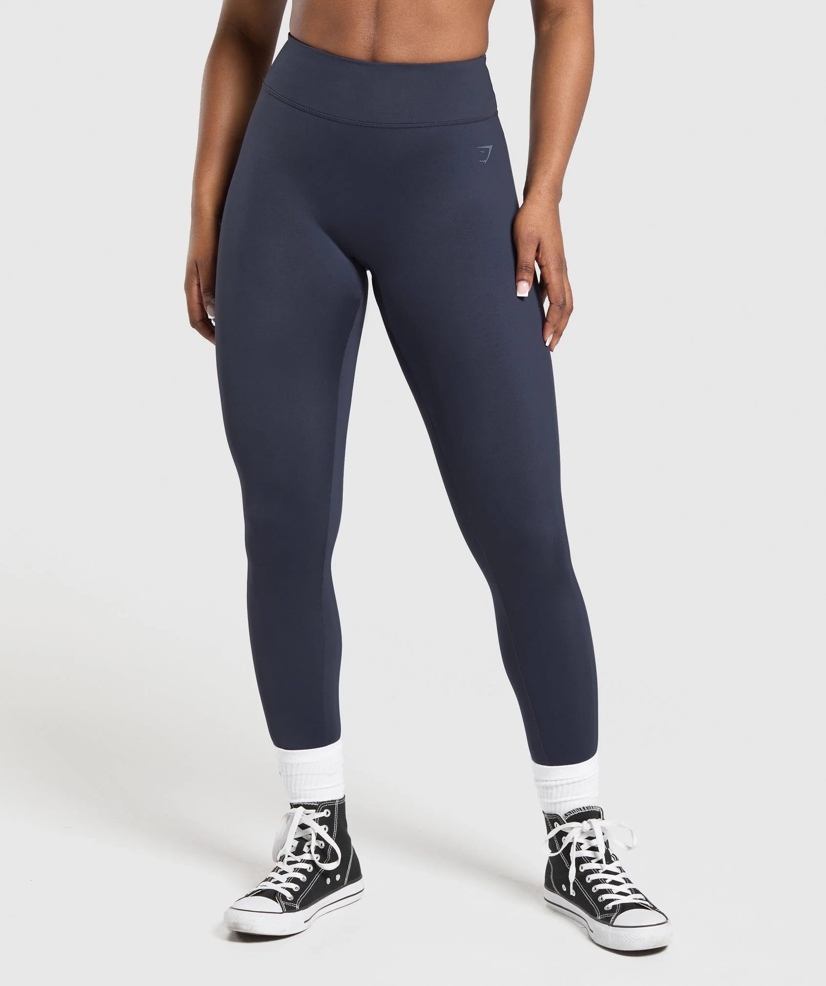 Gymshark Wordmark Graphic Leggings – Heavy Blue