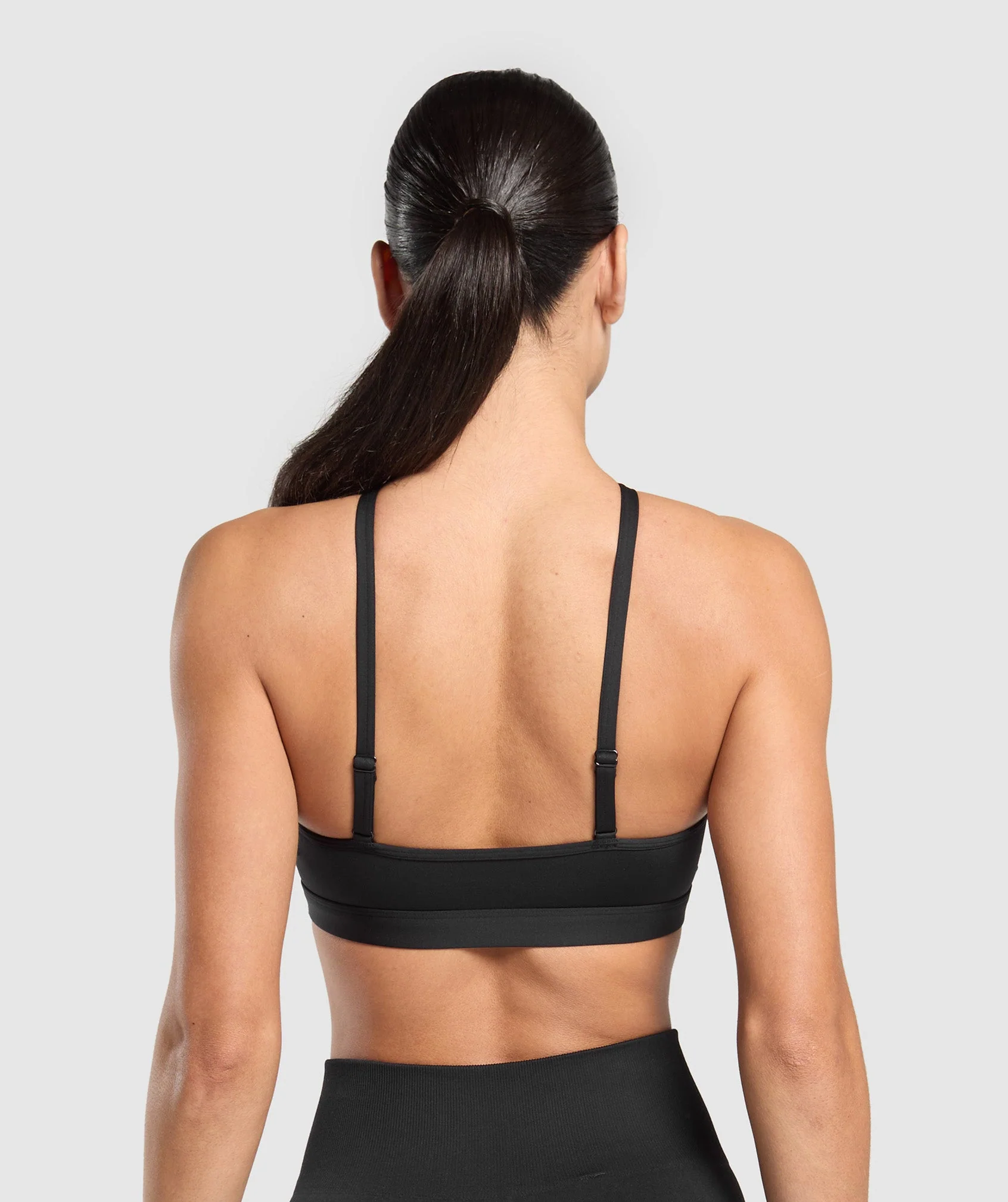 Halter Neck Sports Bra – Black
