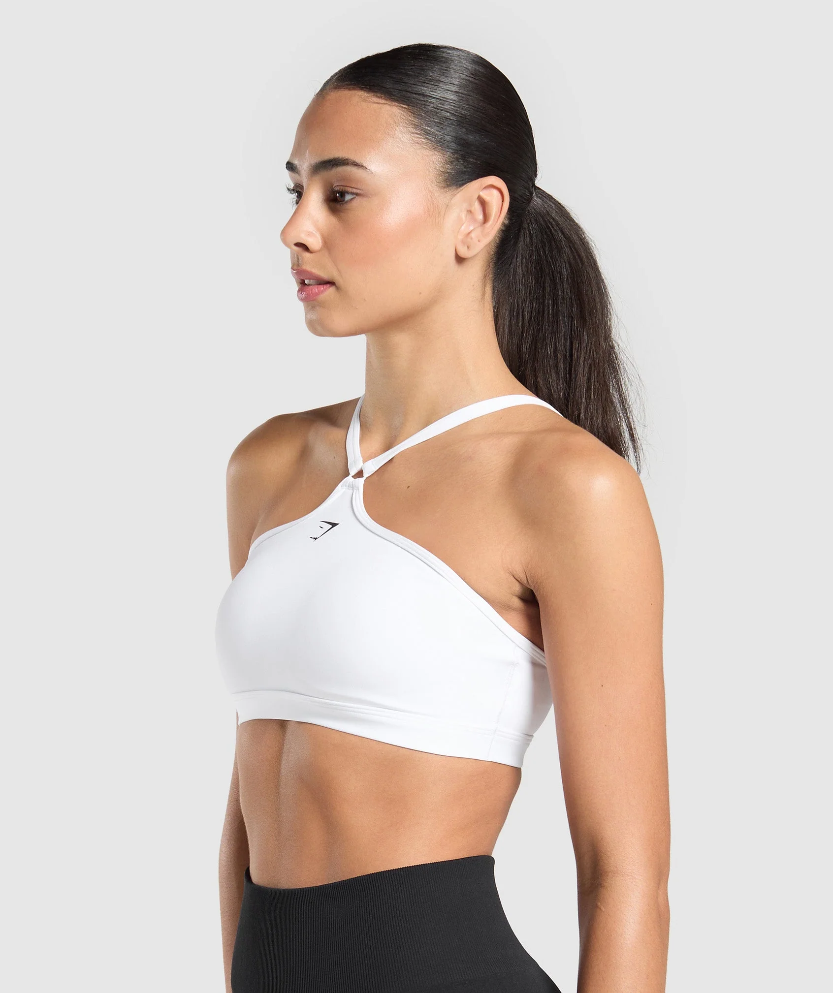 Halter Neck Sports Bra – White - Imagen 2