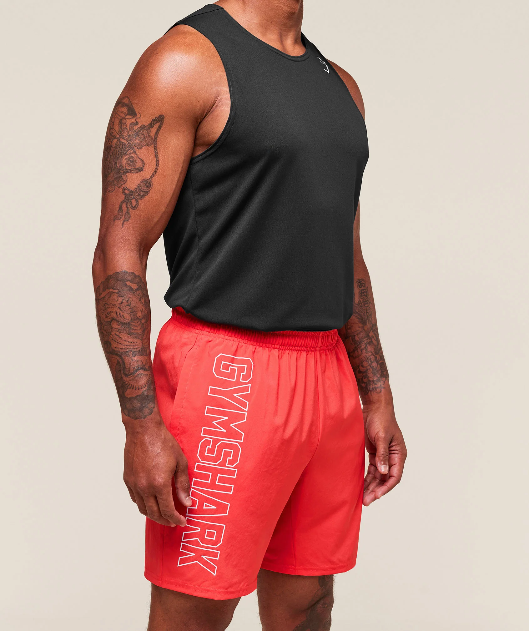 Hybrid Athlete 7″ Shorts – Coral Red - Imagen 2