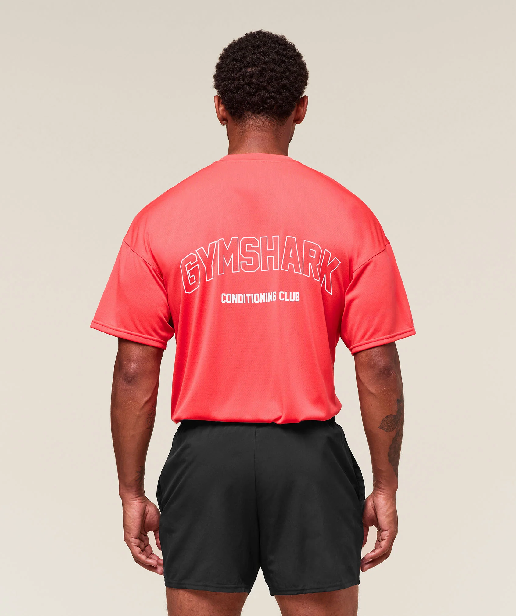 Hybrid Athlete T-Shirt – Coral Red
