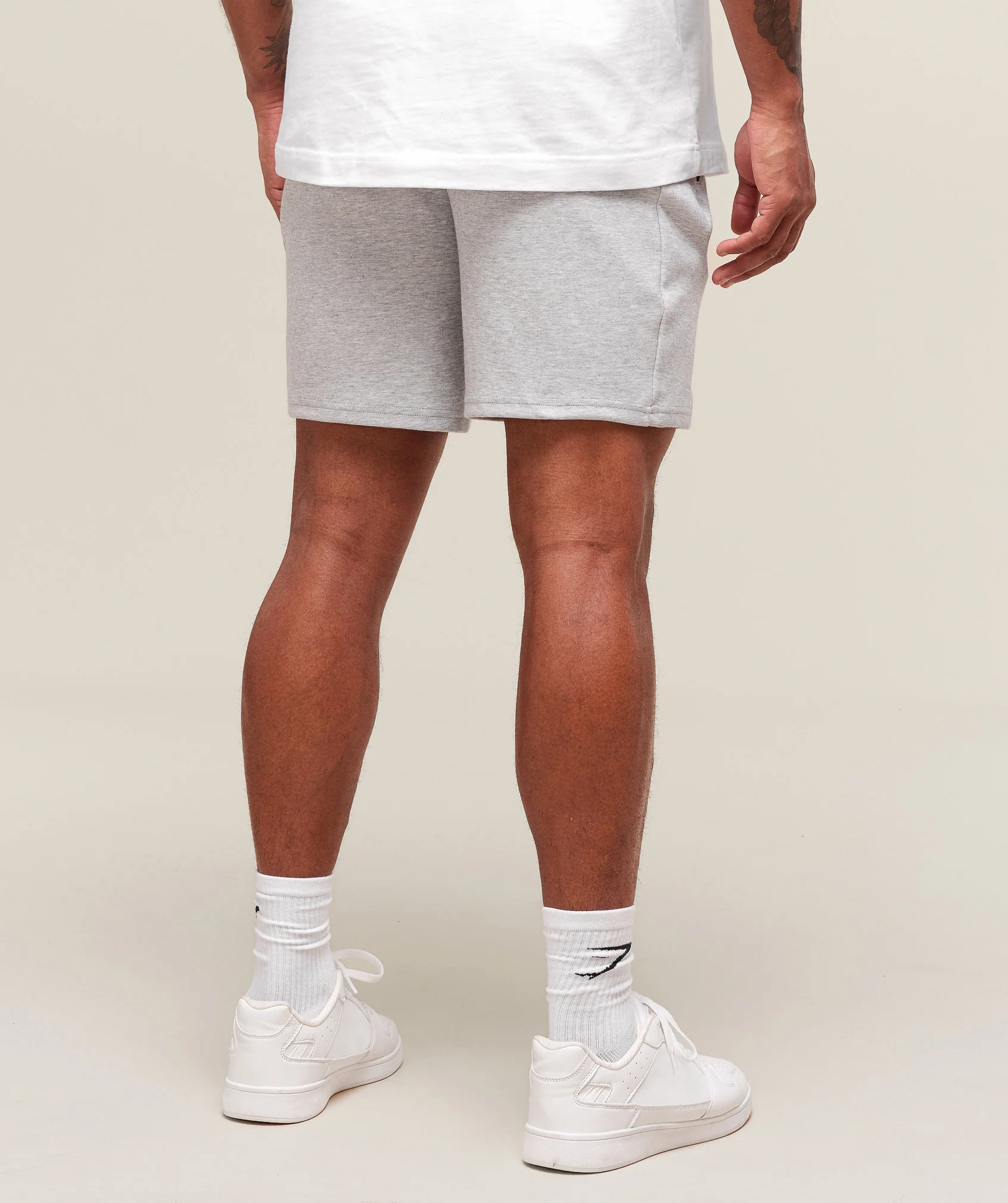 Interlock Tech 6″ Shorts – Light Grey Core Marl