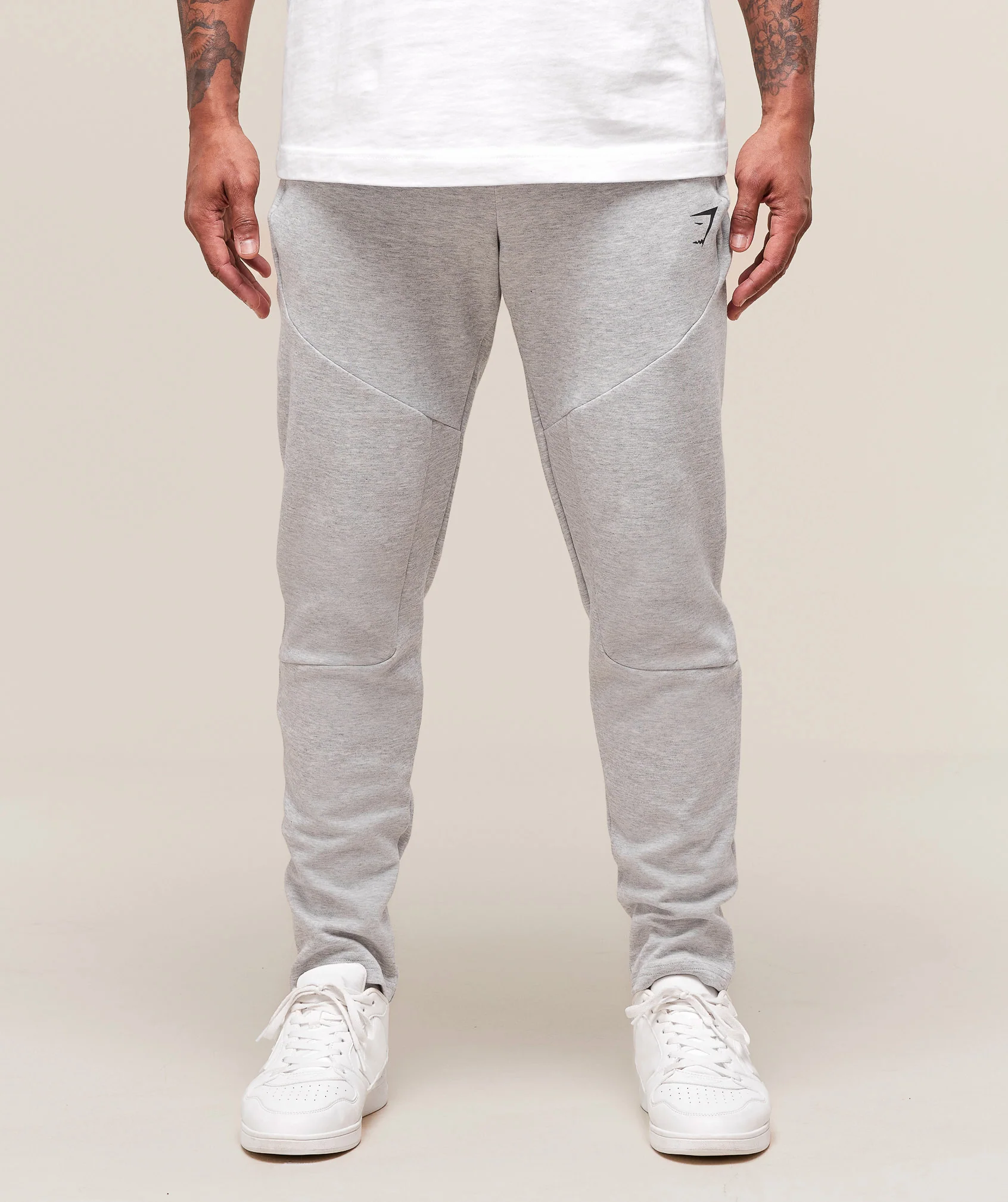 Interlock Tech Joggers – Light Grey Core Marl