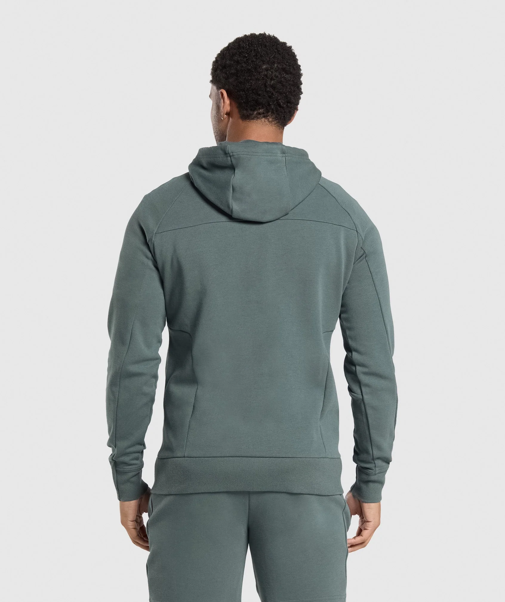 Interlock Tech Zip Up Hoodie – Slate Teal