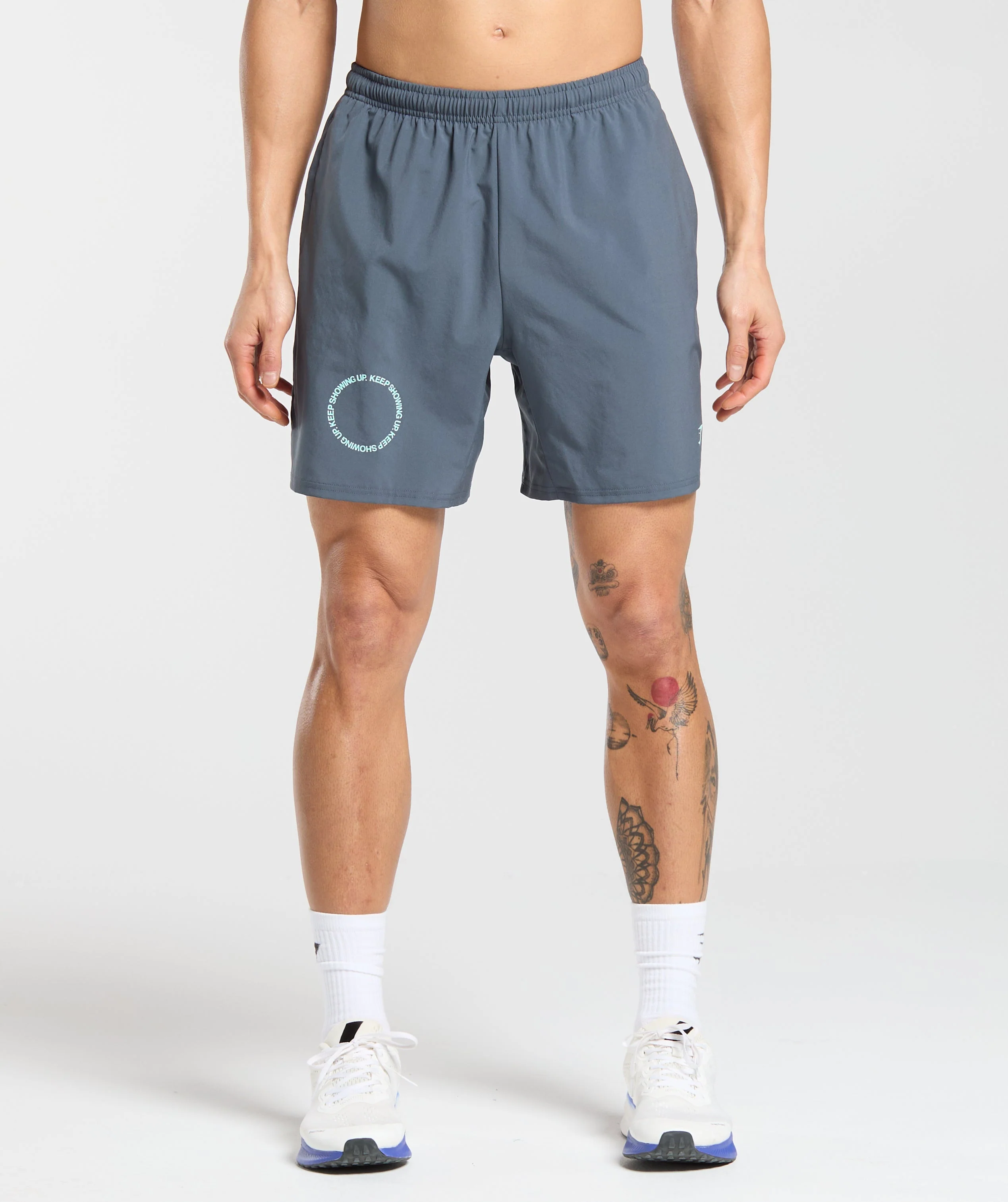 Keep Showing Up 7″ Shorts – Titanium Blue