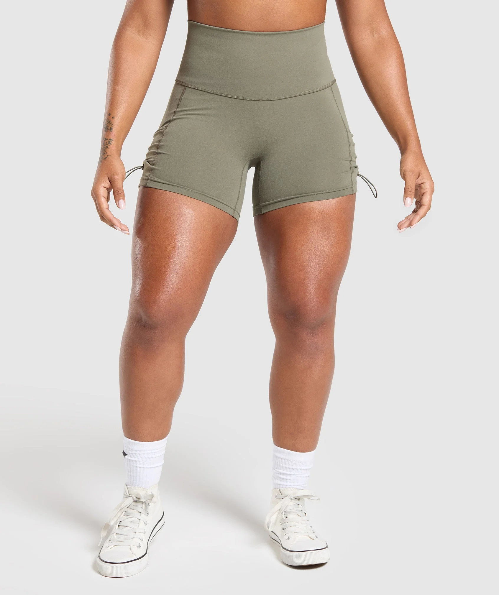 Legacy Logo Tight Shorts – Base Green