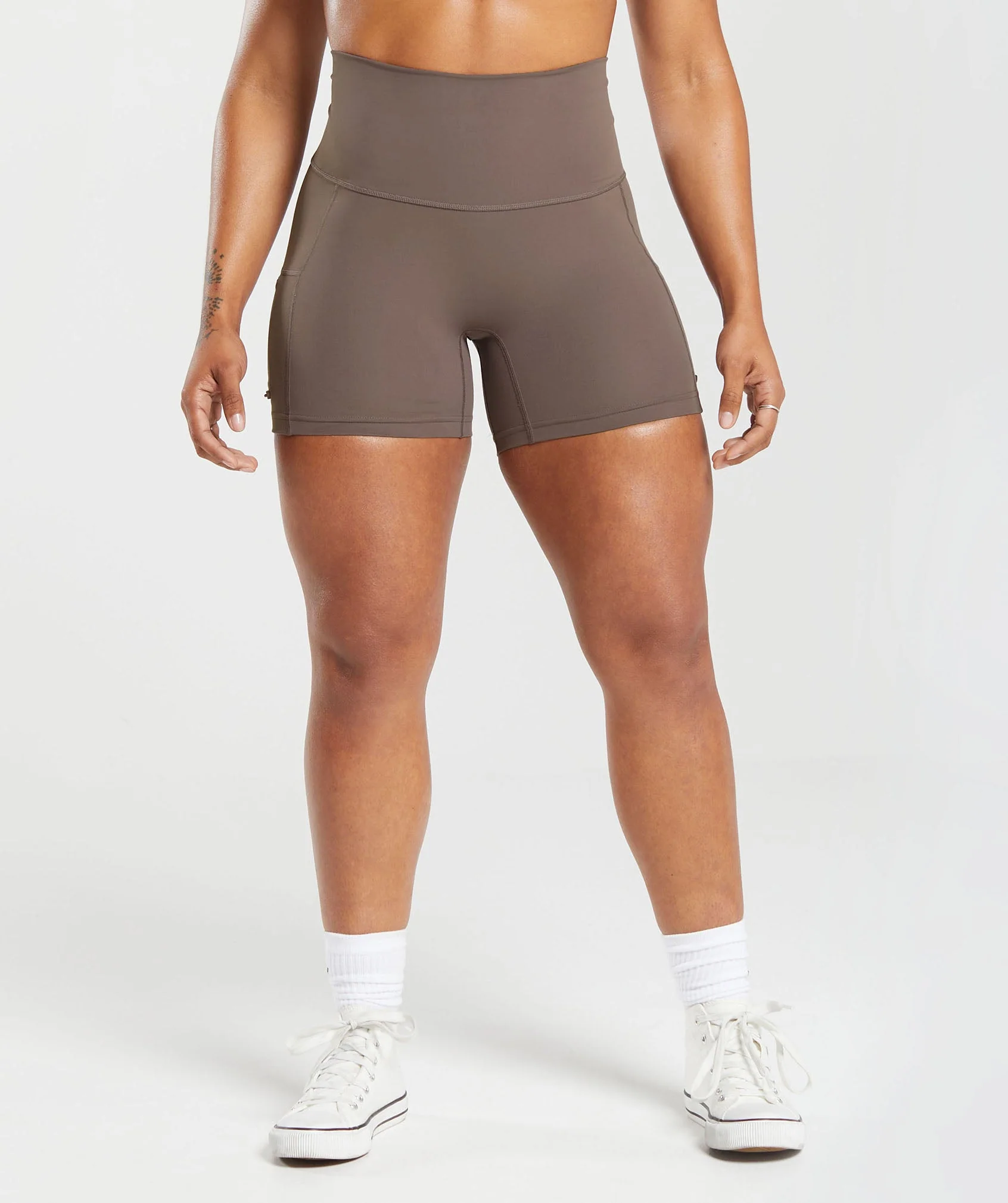 Legacy Logo Tight Shorts – Walnut Mauve