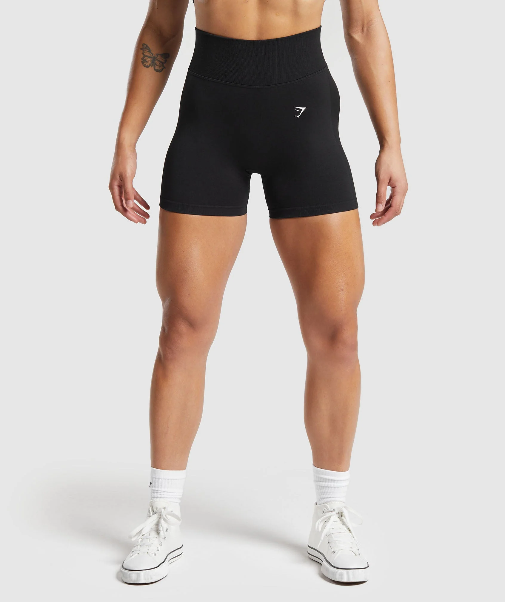 Lift Seamless Shorts – Black/Black Marl