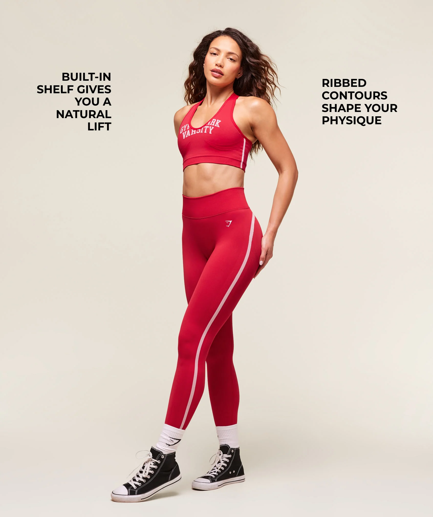 Lift Varsity Seamless Tank – Carmine Red - Imagen 2