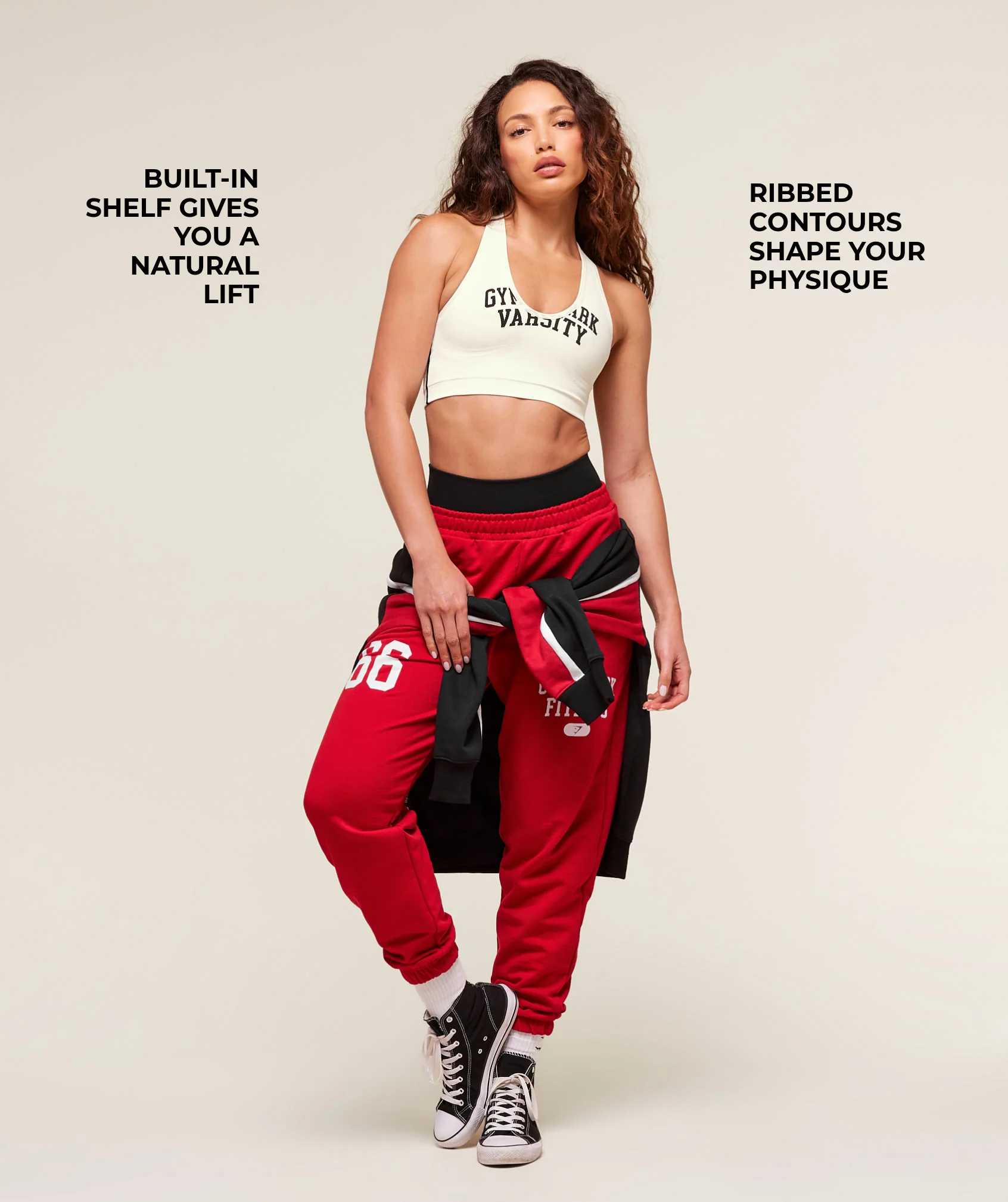 Lift Varsity Seamless Tank – Soft White