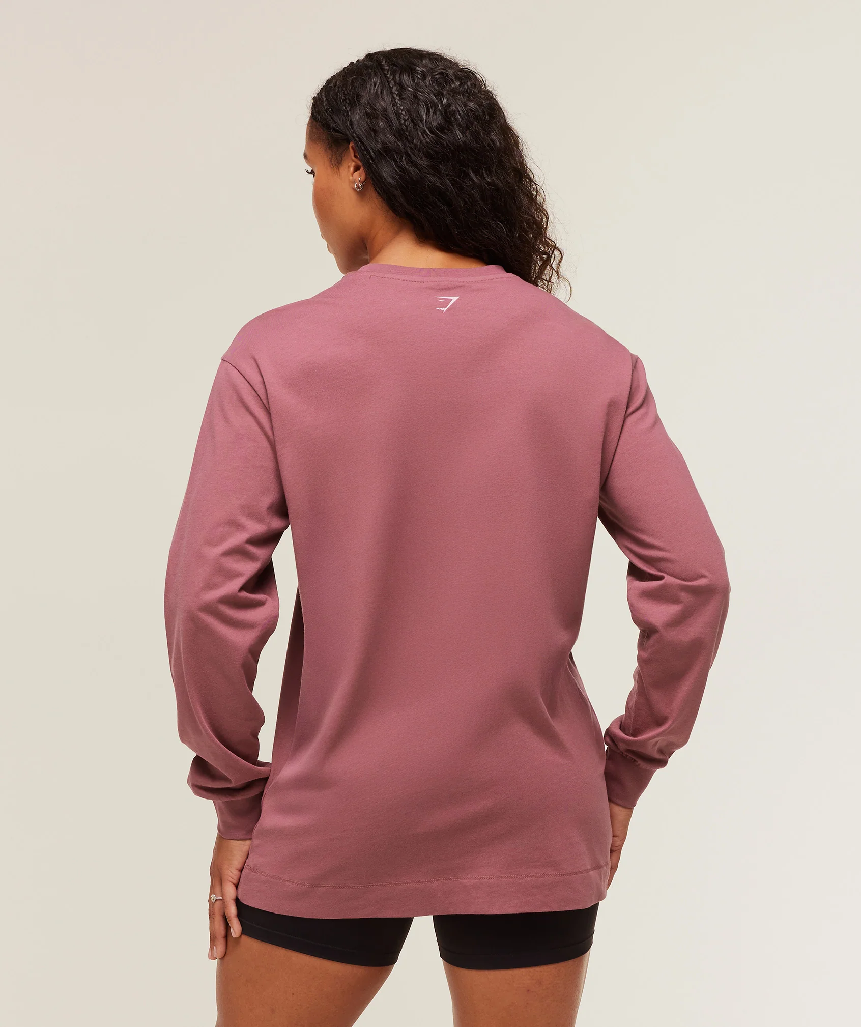 Lifting Club Graphic Oversized Long Sleeve T-Shirt – Reset Pink