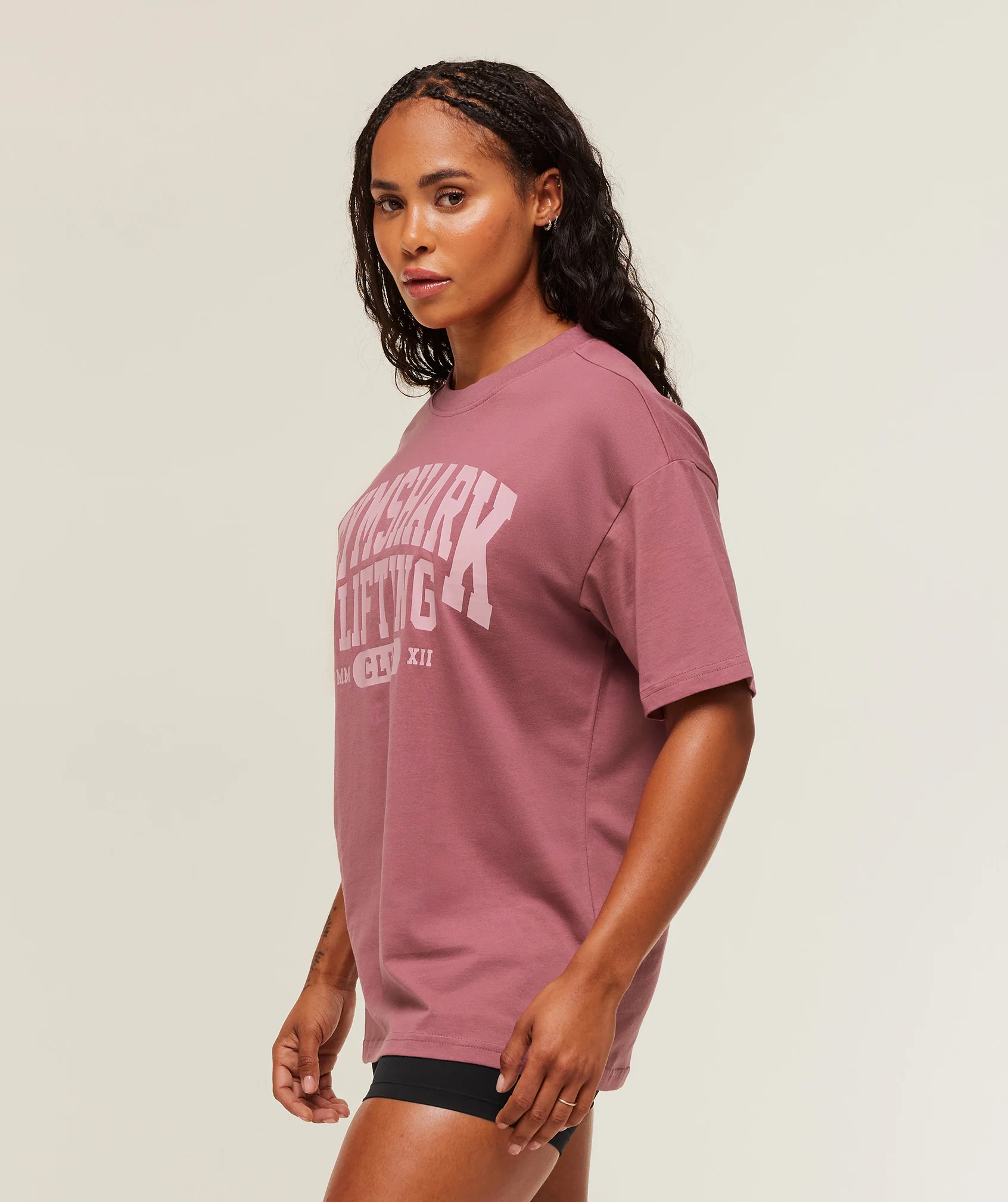 Lifting Club Graphic Oversized T-Shirt – Reset Pink - Imagen 2