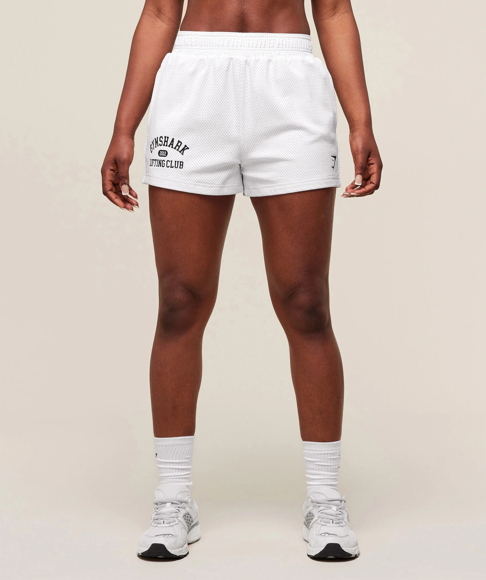 Lifting Club Mesh Shorts – White