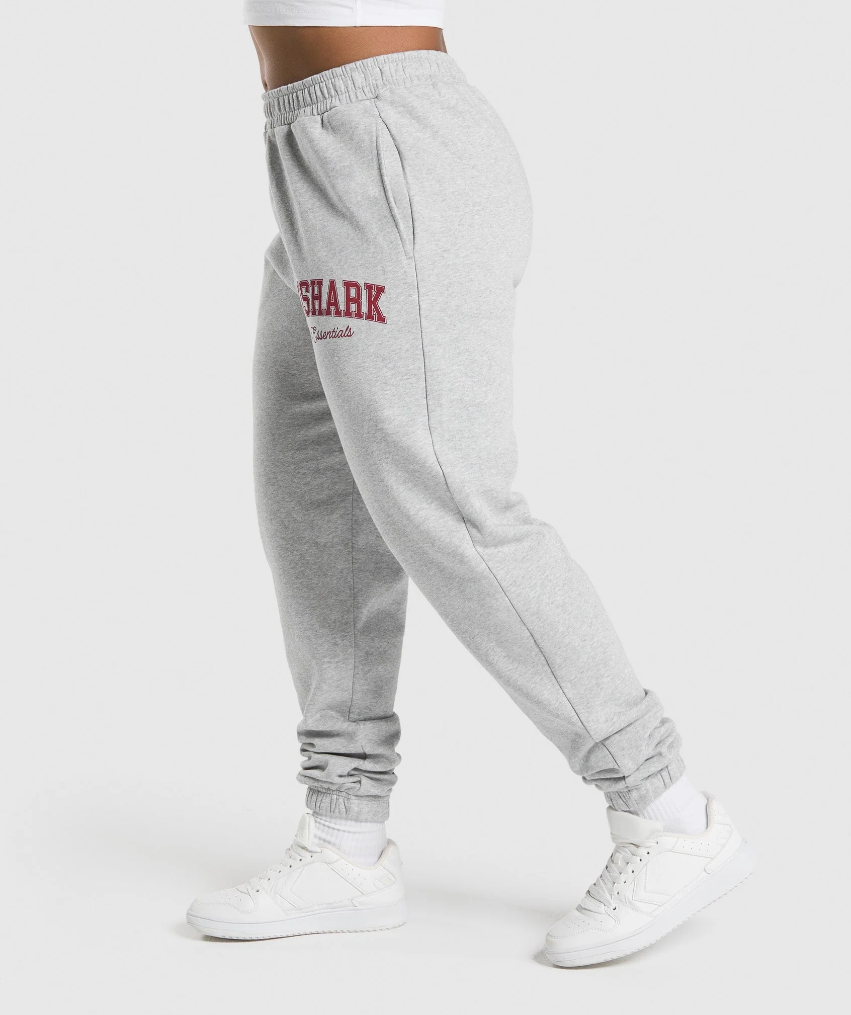 Lifting Essentials Graphic Brushed Oversized Joggers – Light Grey Core Marl - Imagen 2