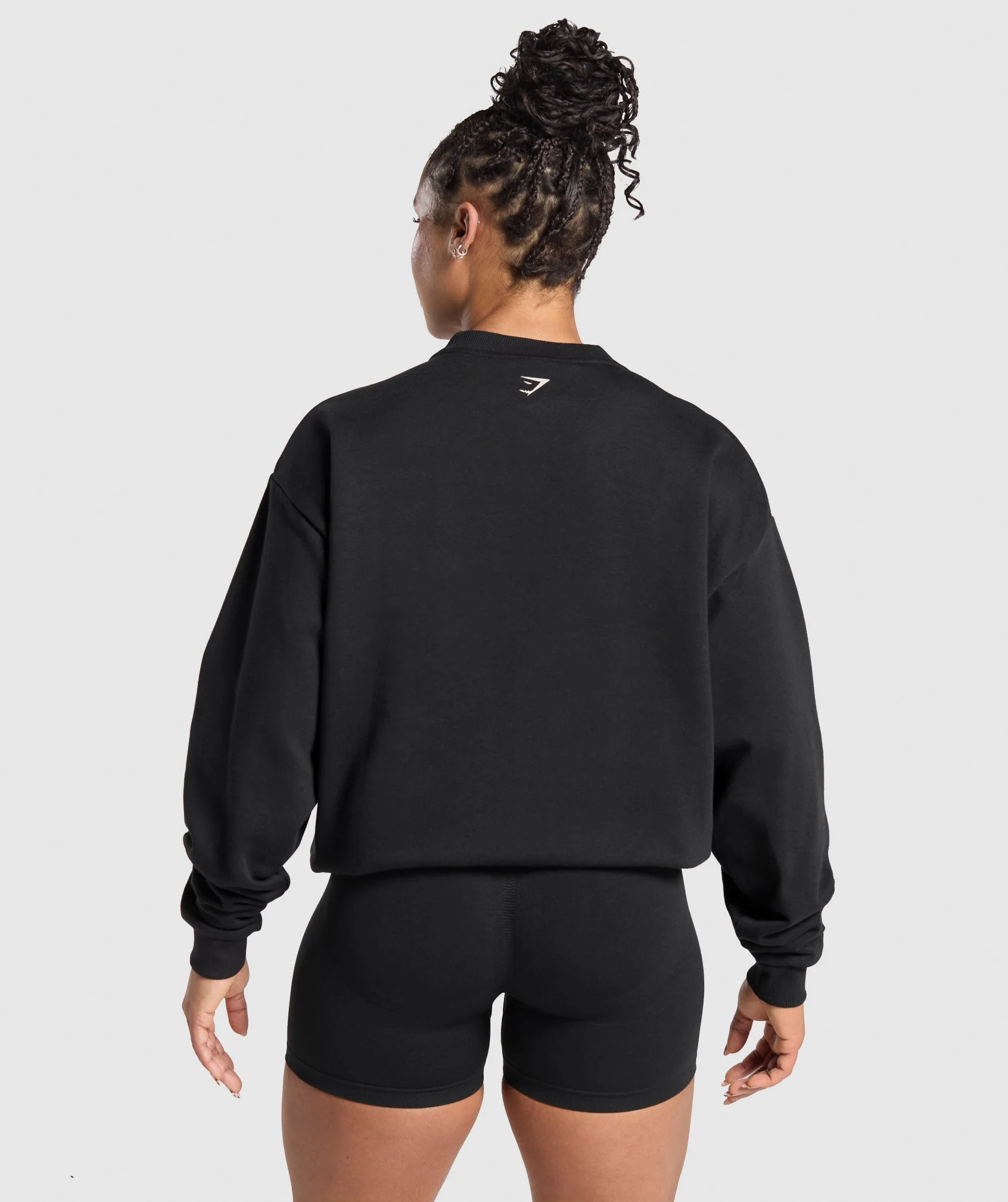Lifting Essentials Graphic Brushed Oversized Sweatshirt – Black