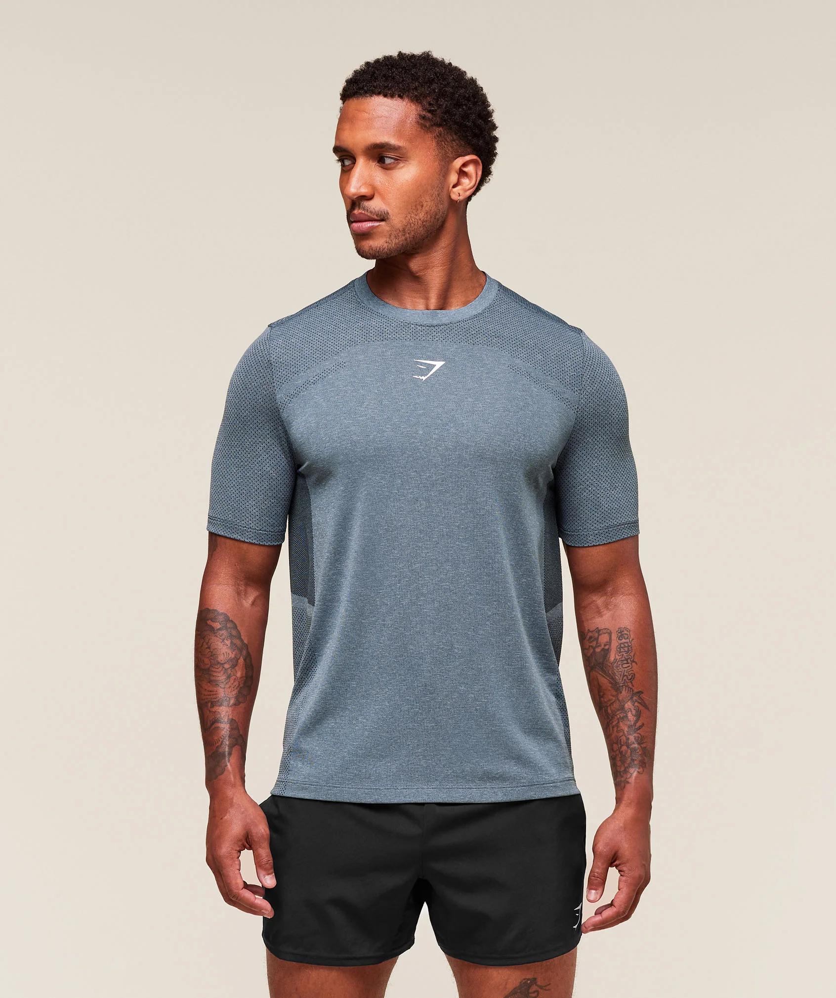 Lightweight Seamless T-Shirt – Classic Blue/Success Blue - Imagen 2