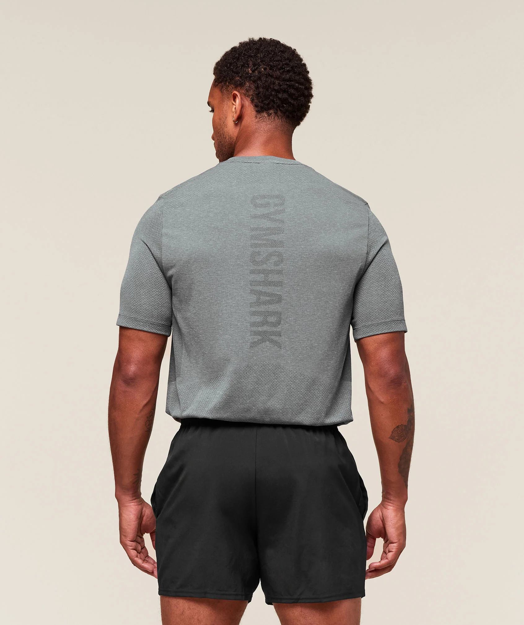 Lightweight Seamless T-Shirt – Light Grey/Smokey Grey
