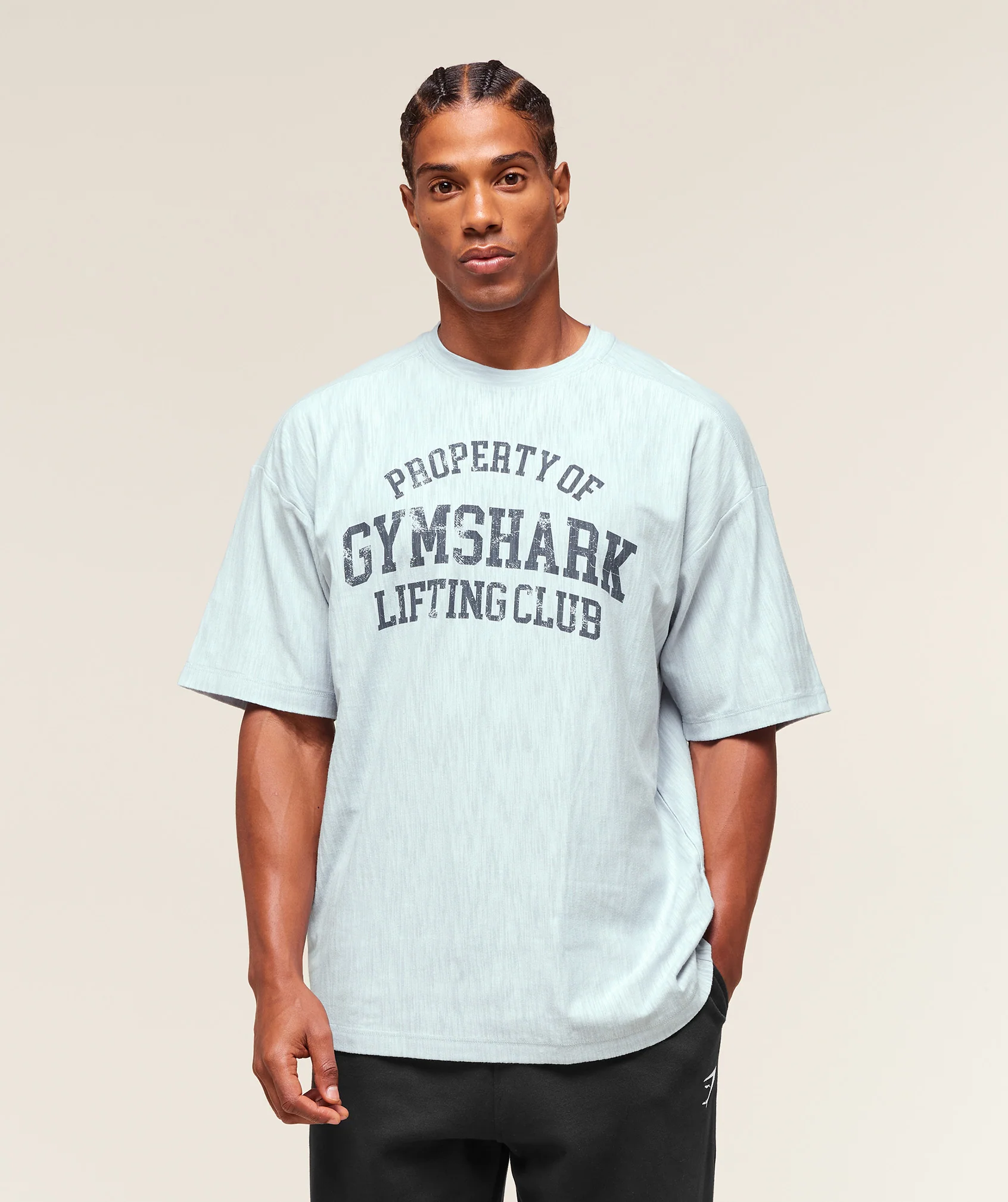 Lightweight Slub Textured T-Shirt – Smoke Blue