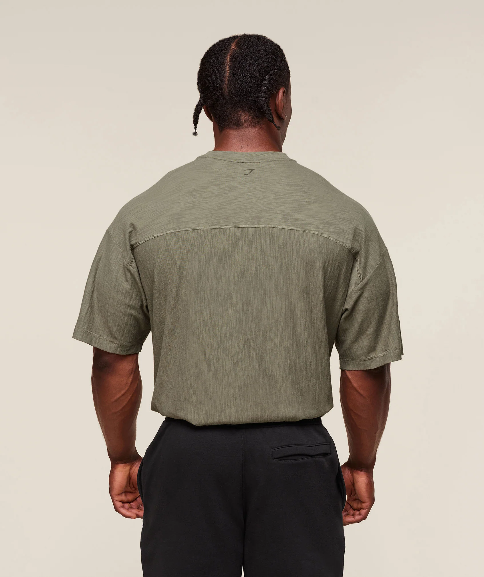 Lightweight Slub Textured T-Shirt – Utility Green
