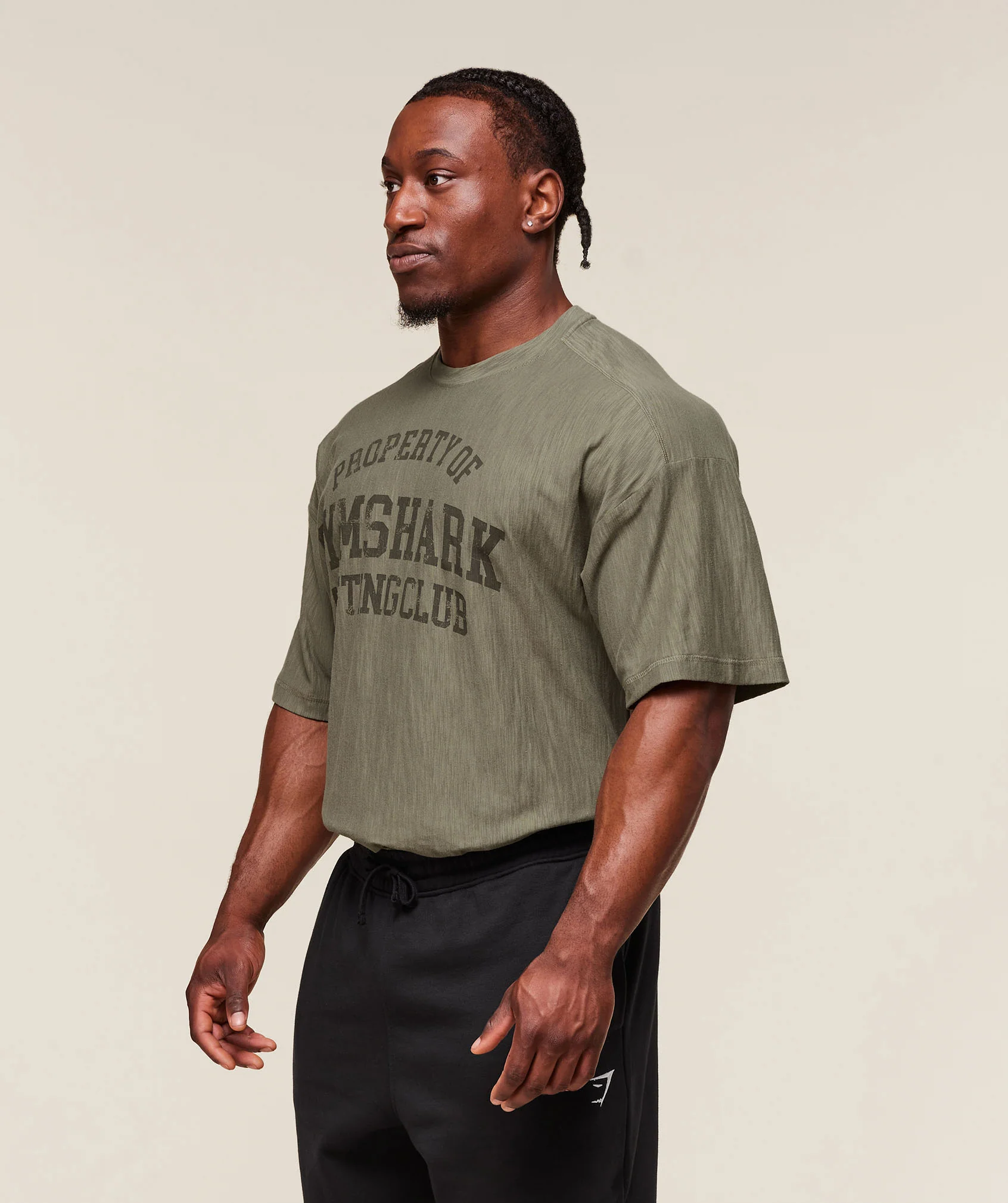 Lightweight Slub Textured T-Shirt – Utility Green - Imagen 2