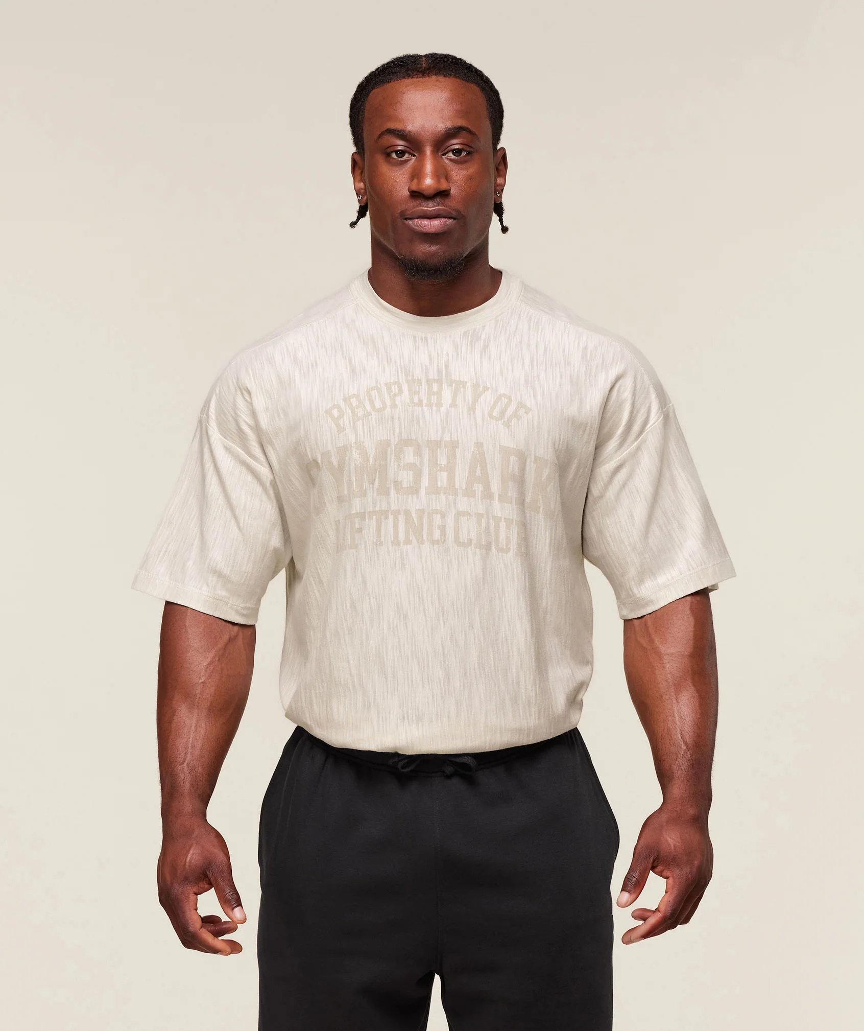 Lightweight Slub Textured T-Shirt – Oat White