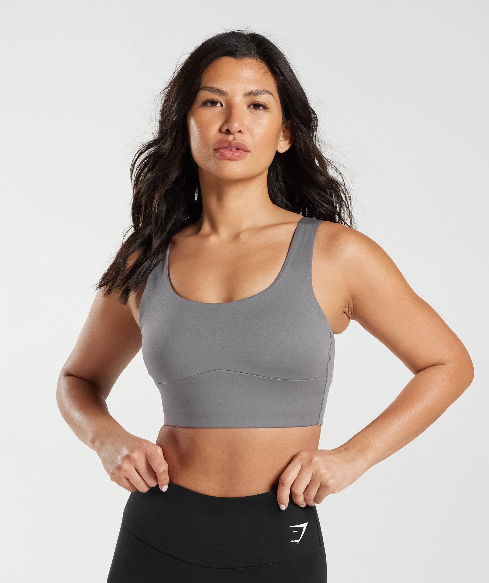 Longline Sports Bra – Titanium Grey