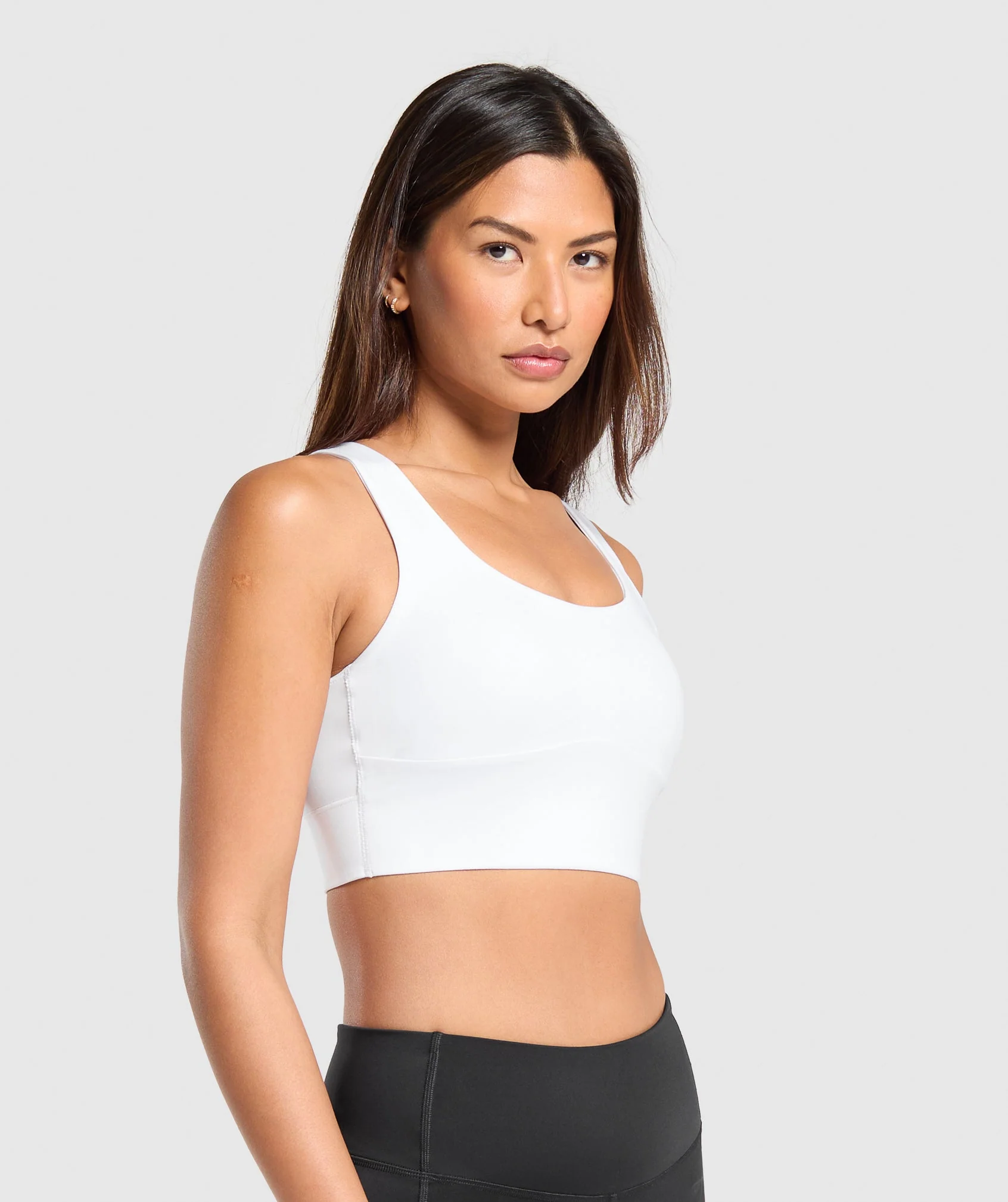 Longline Sports Bra – White - Imagen 2