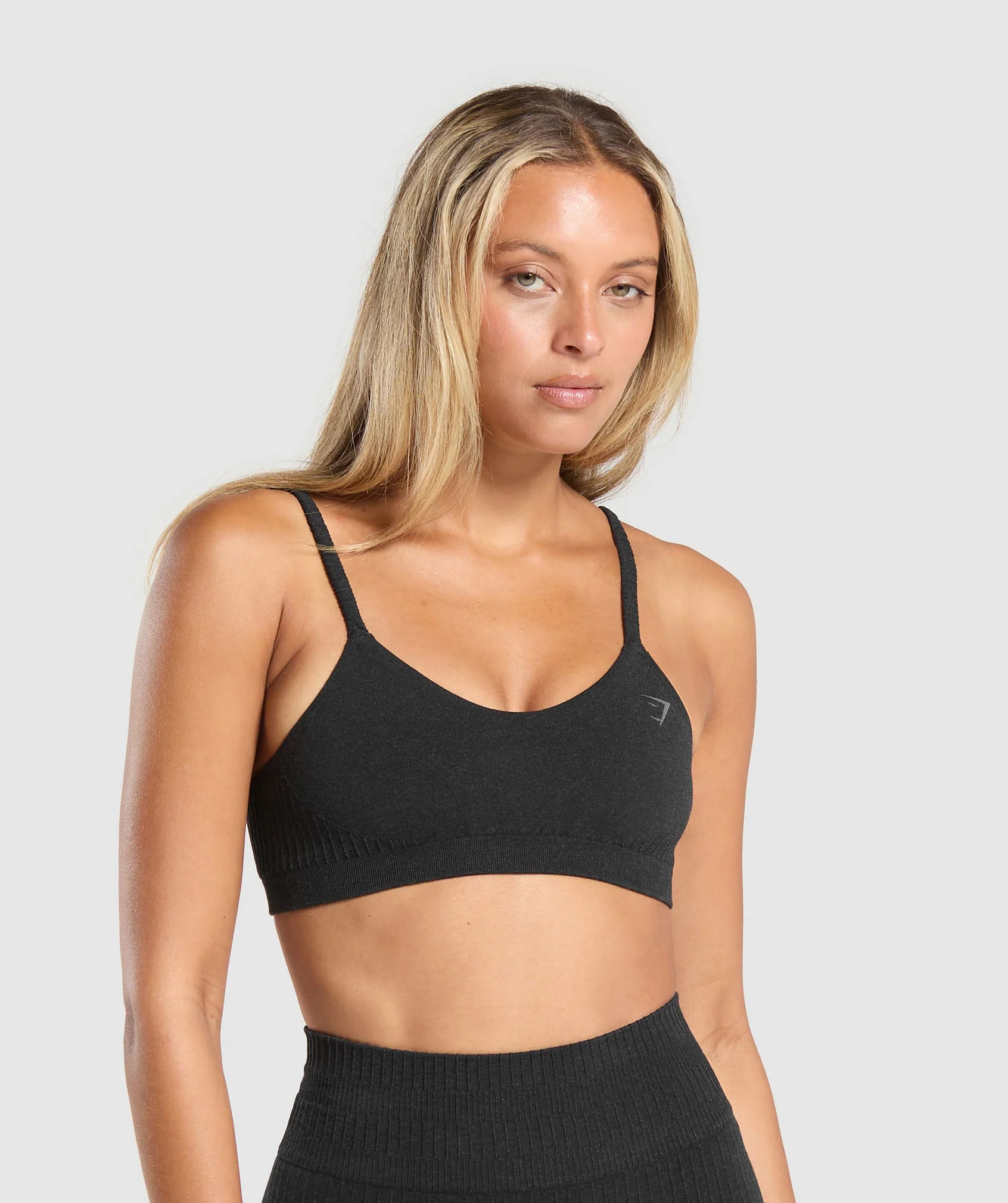 Luxe Seamless Bralette – Coal Marl