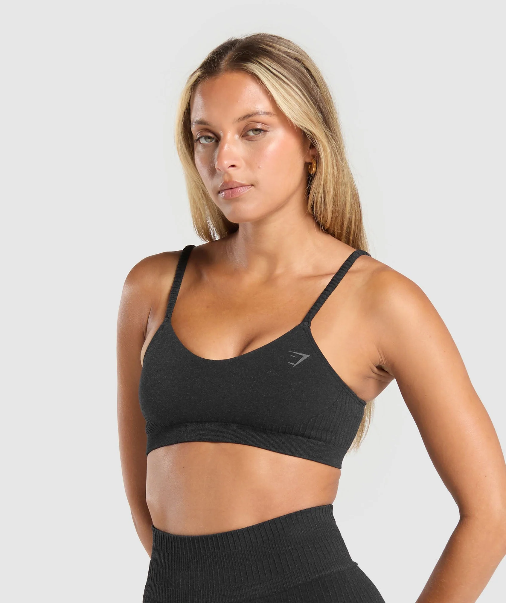 Luxe Seamless Bralette – Coal Marl