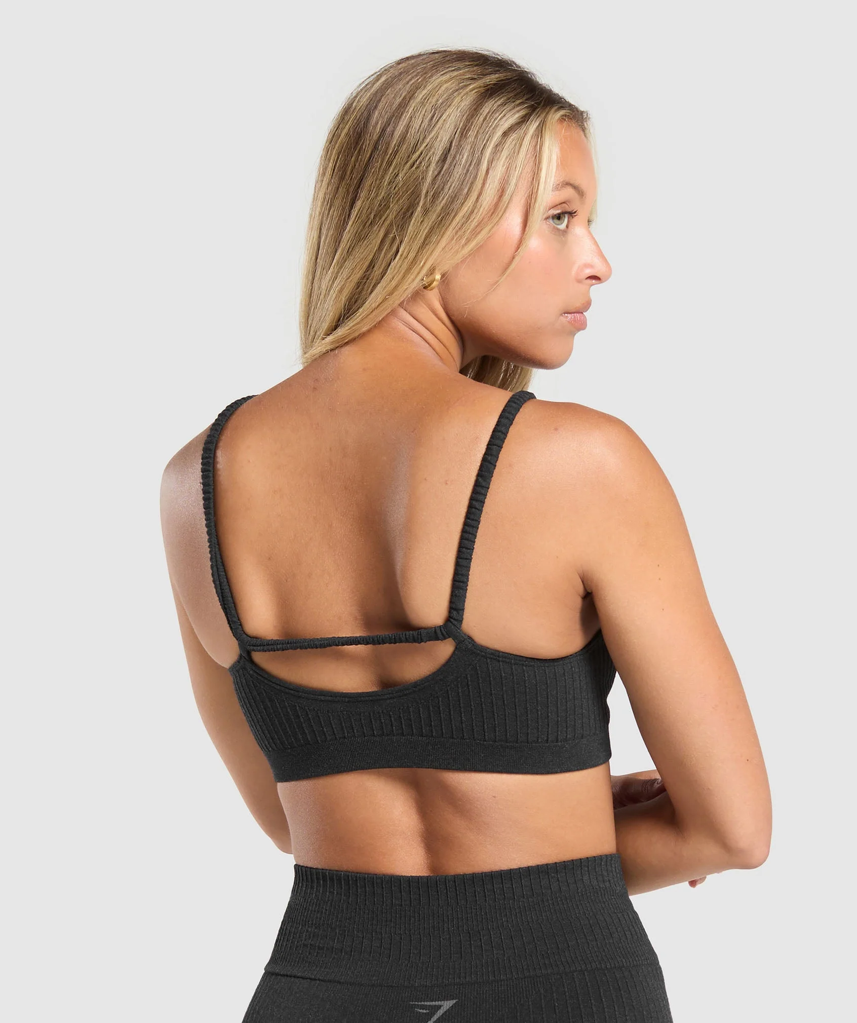 Luxe Seamless Bralette – Coal Marl - Imagen 2
