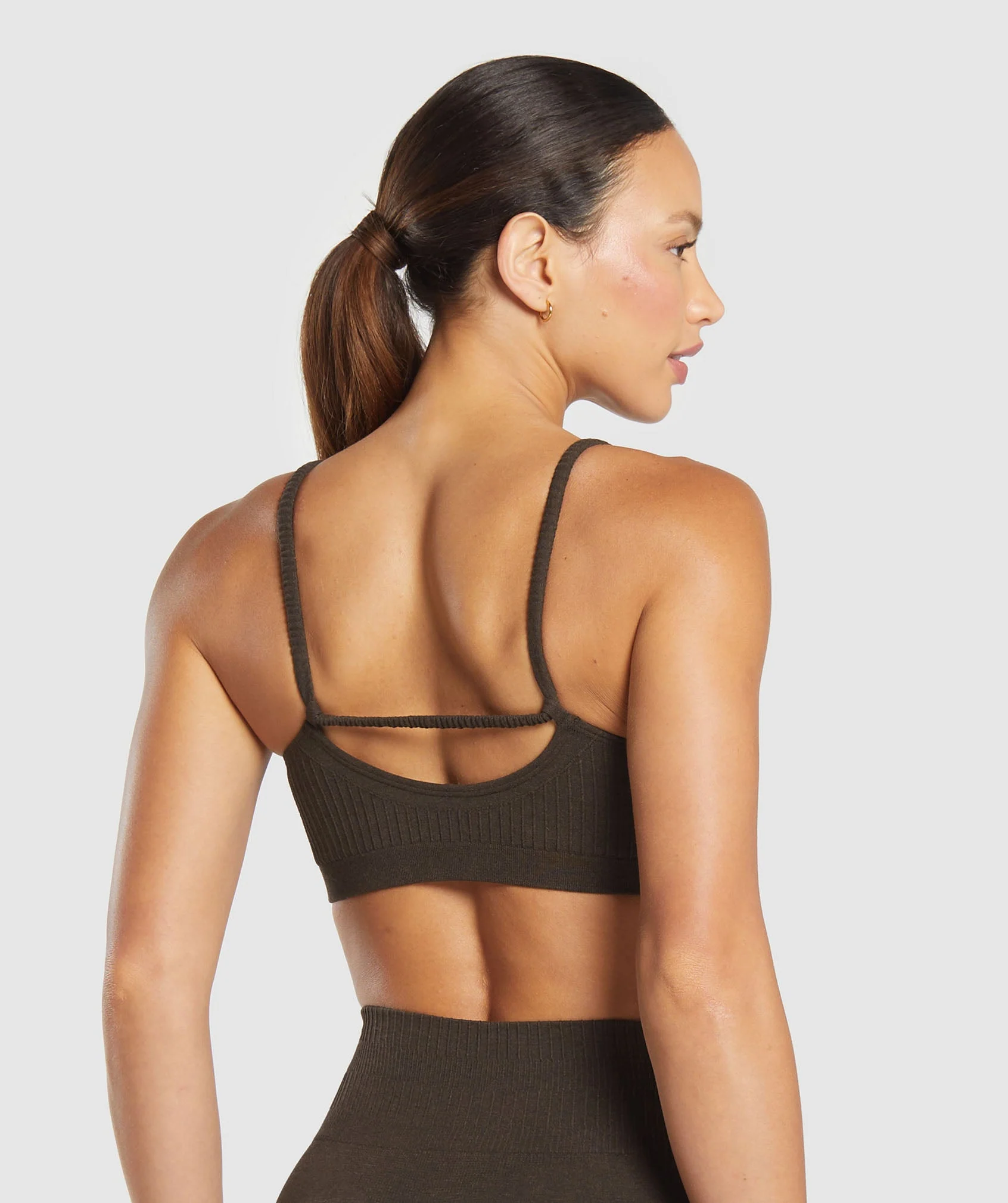 Luxe Seamless Bralette – Walnut Brown Marl