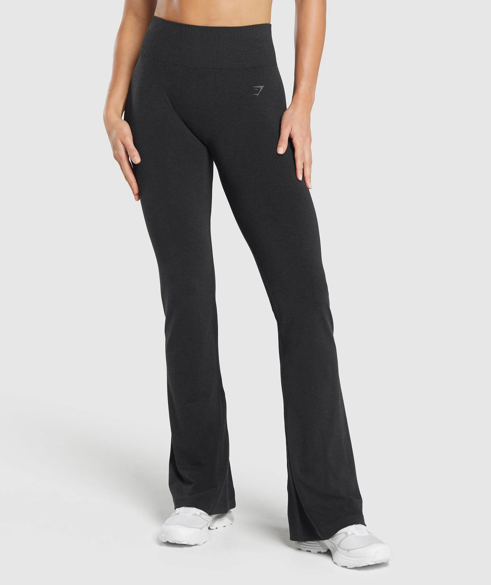Luxe Seamless Flare Leggings – Coal Marl