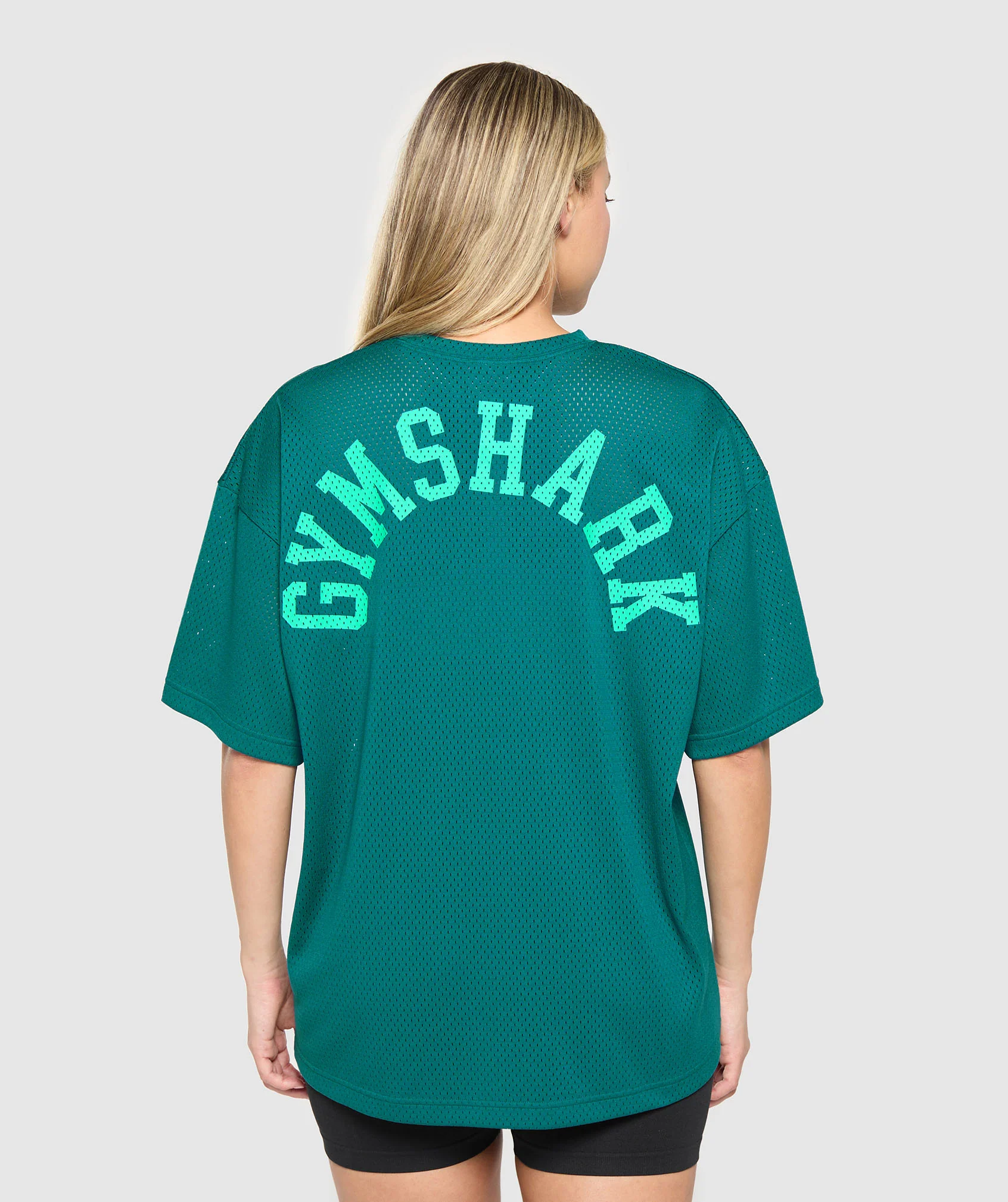 Mesh Graphic Oversized T-Shirt – Functional Teal