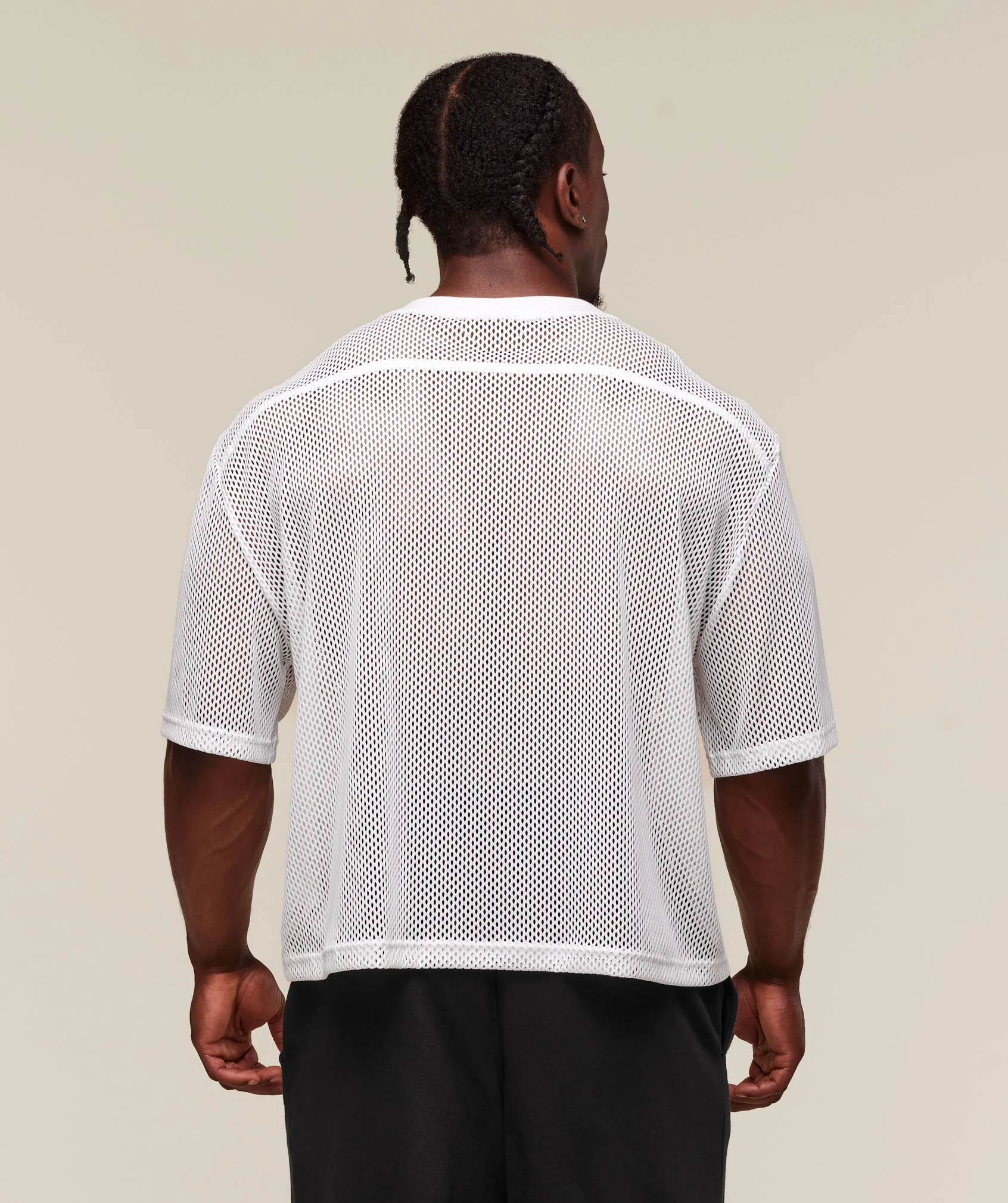 Mesh Oversized T-Shirt – White
