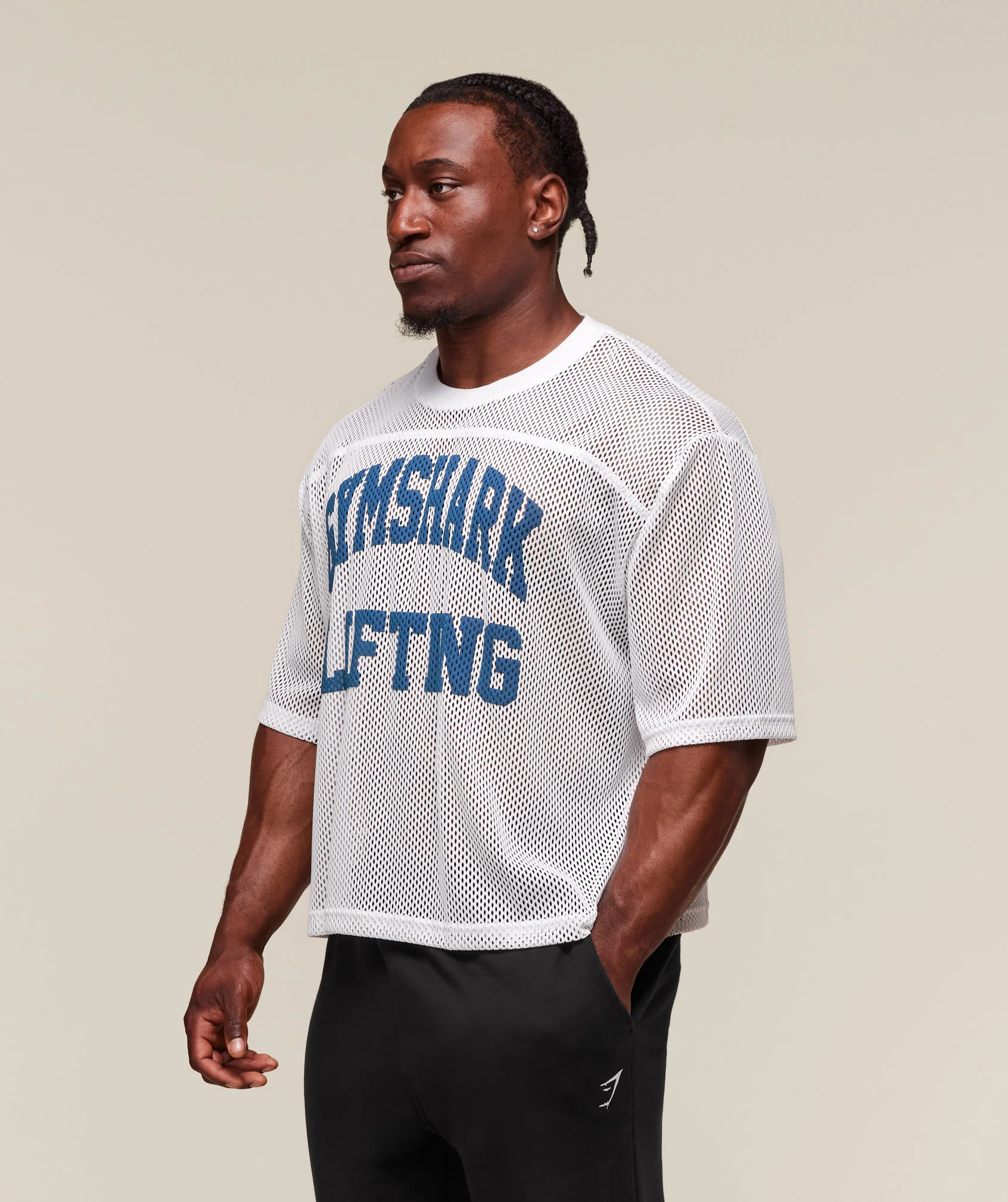 Mesh Oversized T-Shirt – White - Imagen 2