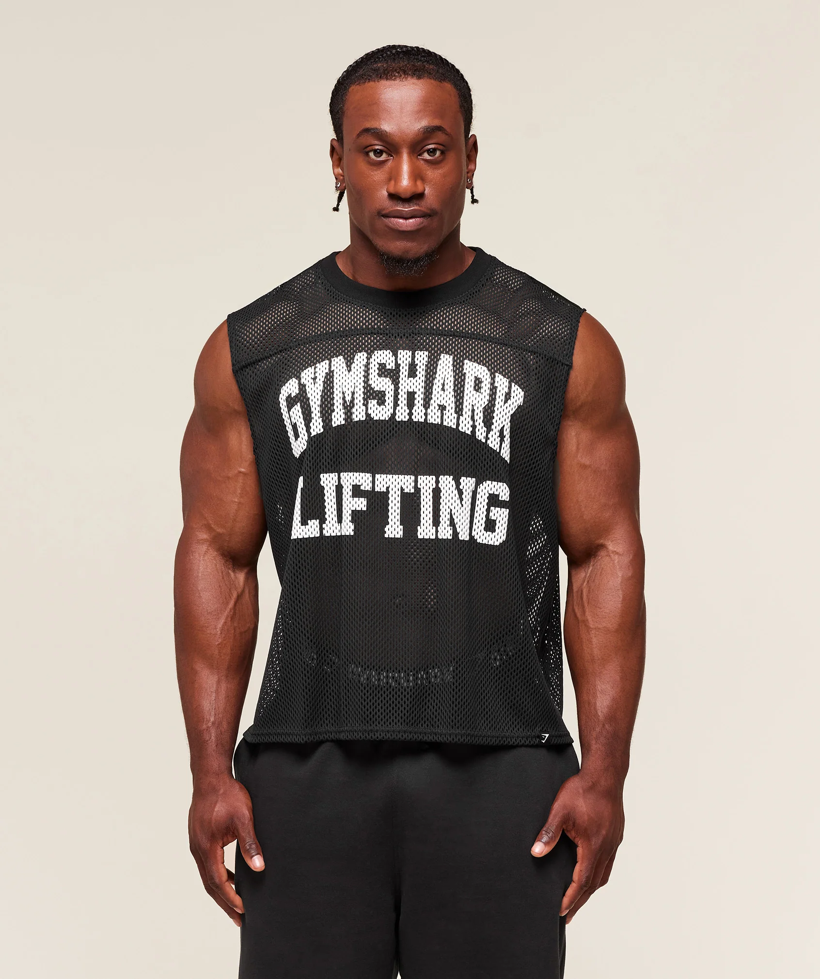 Mesh Oversized Tank – Black