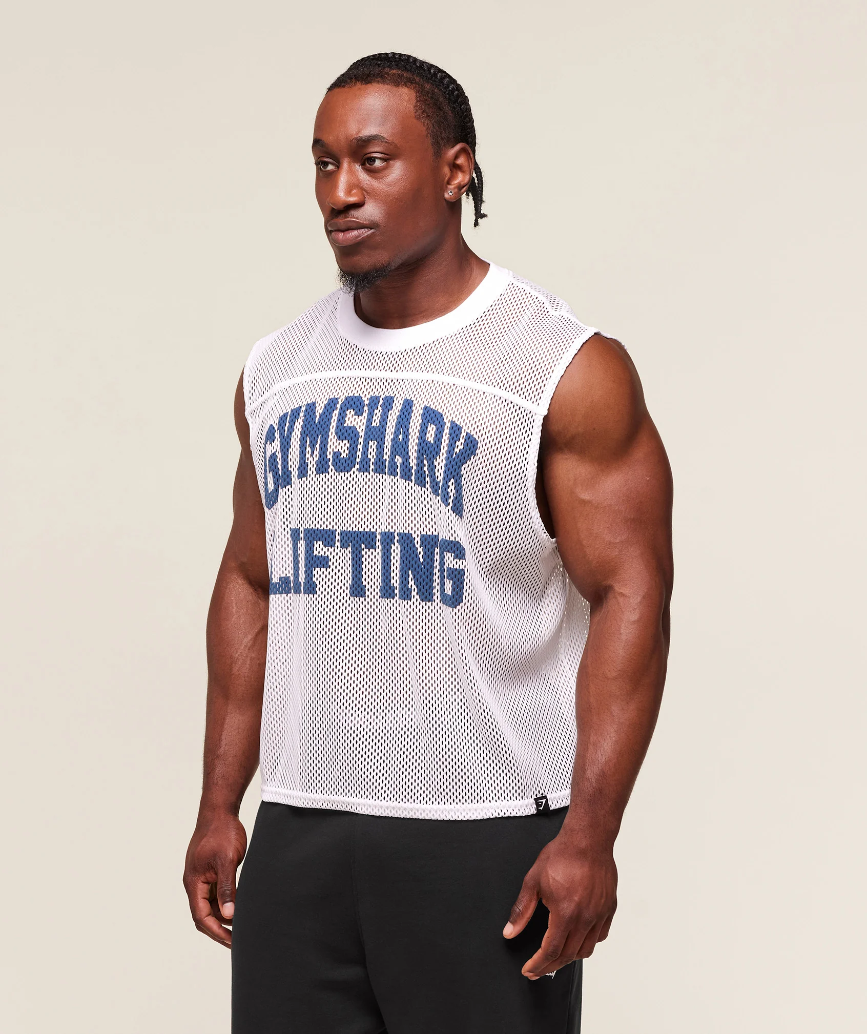 Mesh Oversized Tank – White - Imagen 2