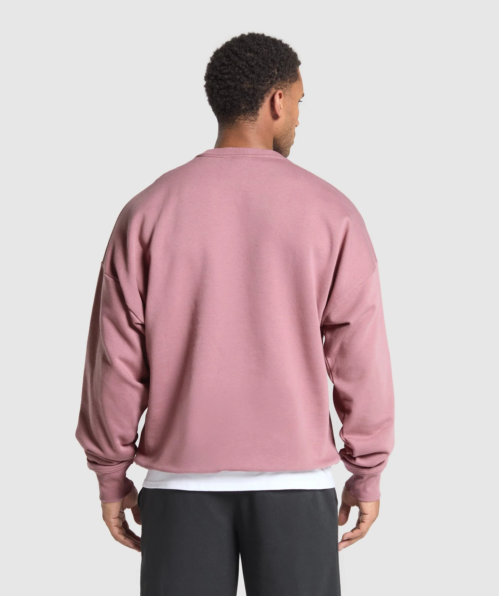Oversized Crest Crew – Calm Pink