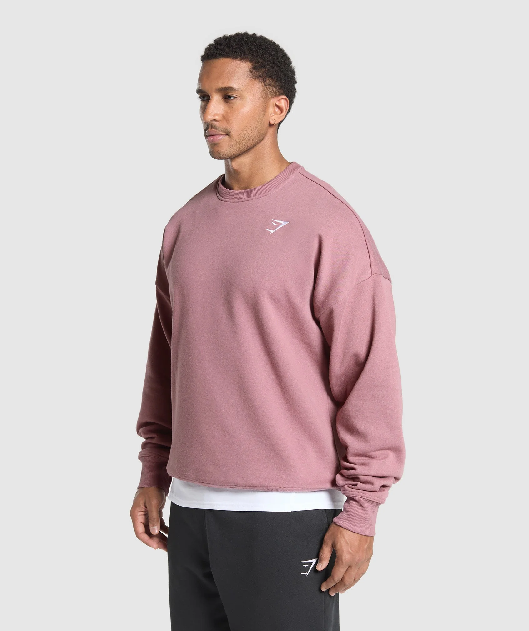 Oversized Crest Crew – Calm Pink - Imagen 2