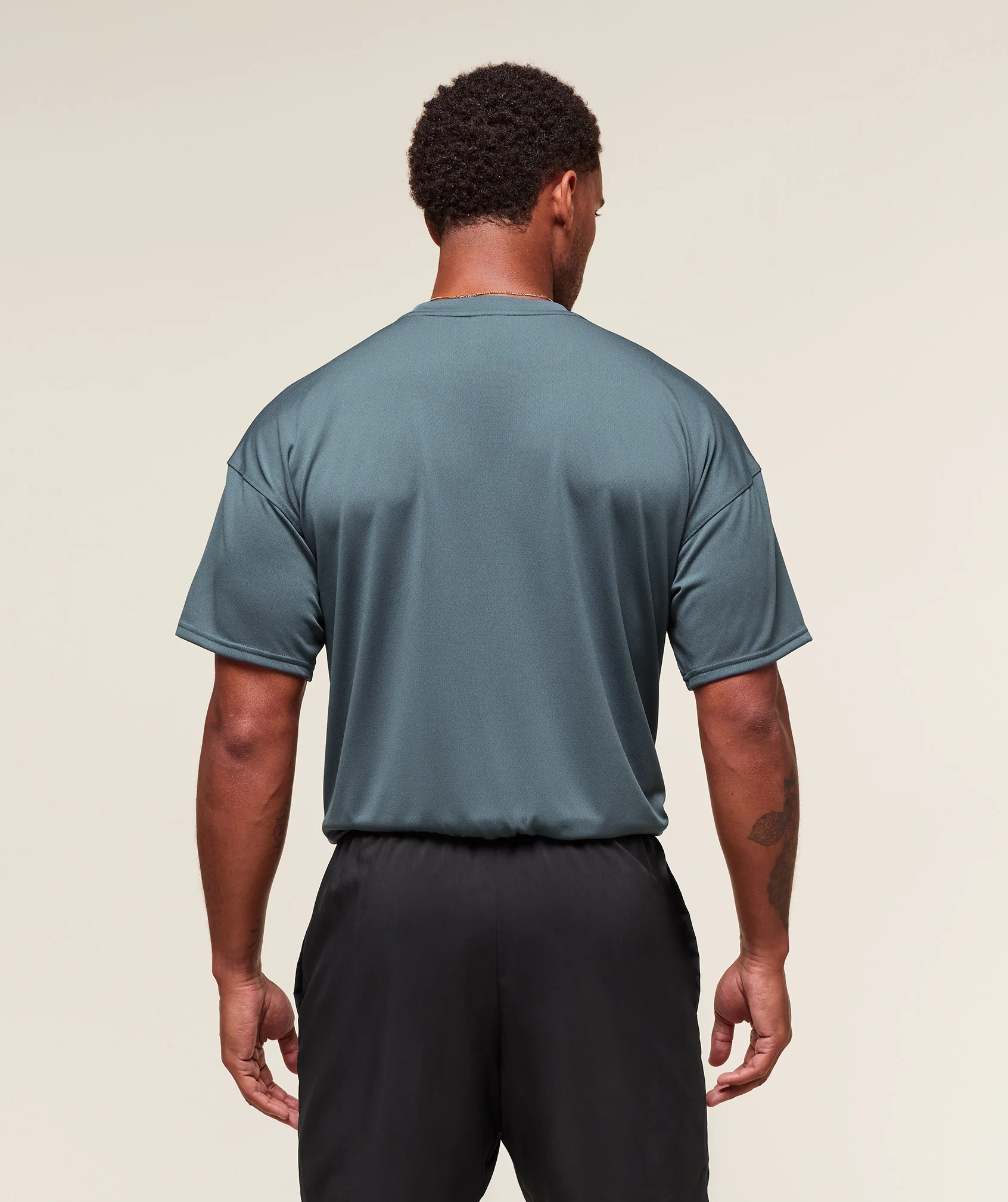 Oversized Performance T-Shirt – Titanium Blue