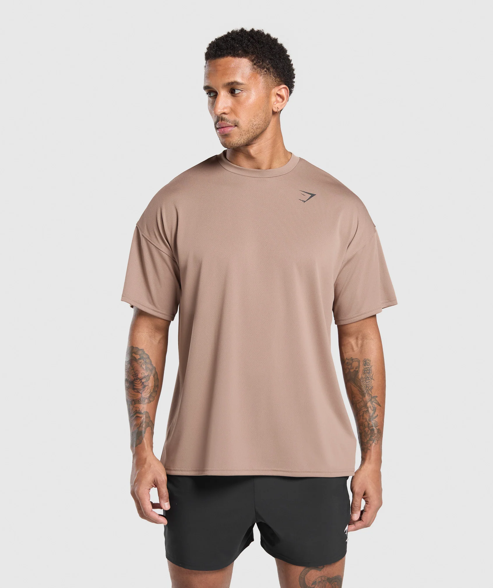 Oversized Performance T-Shirt – Mocha Mauve