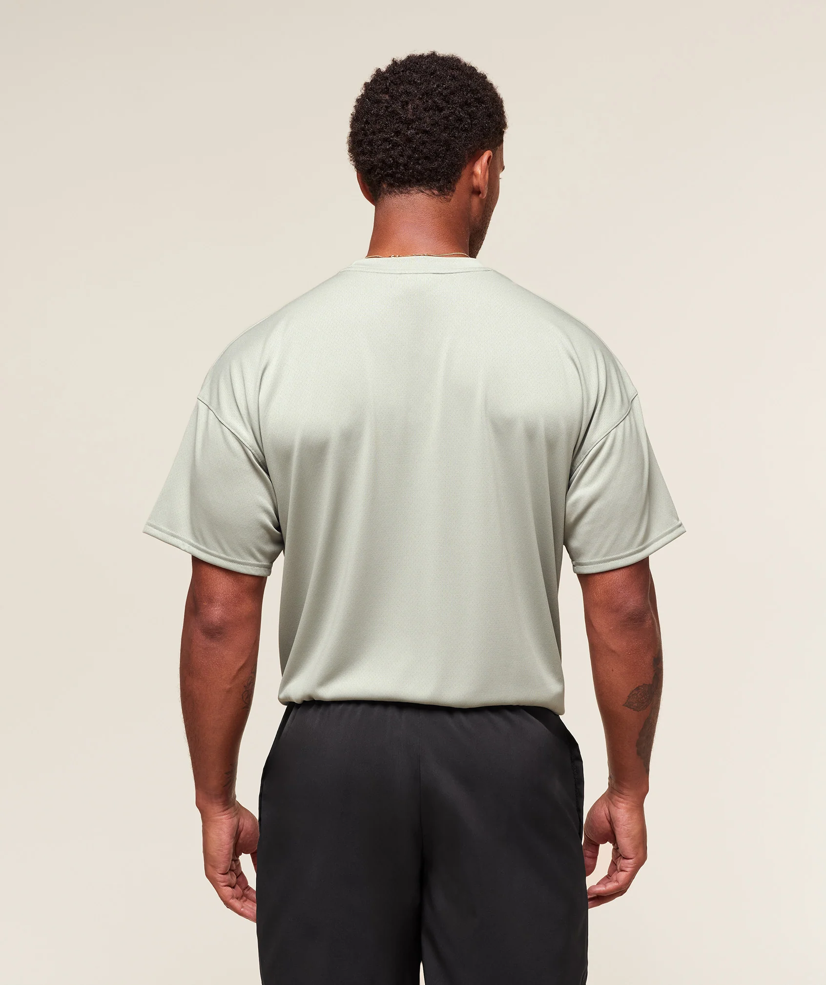 Oversized Performance T-Shirt – Stone Grey