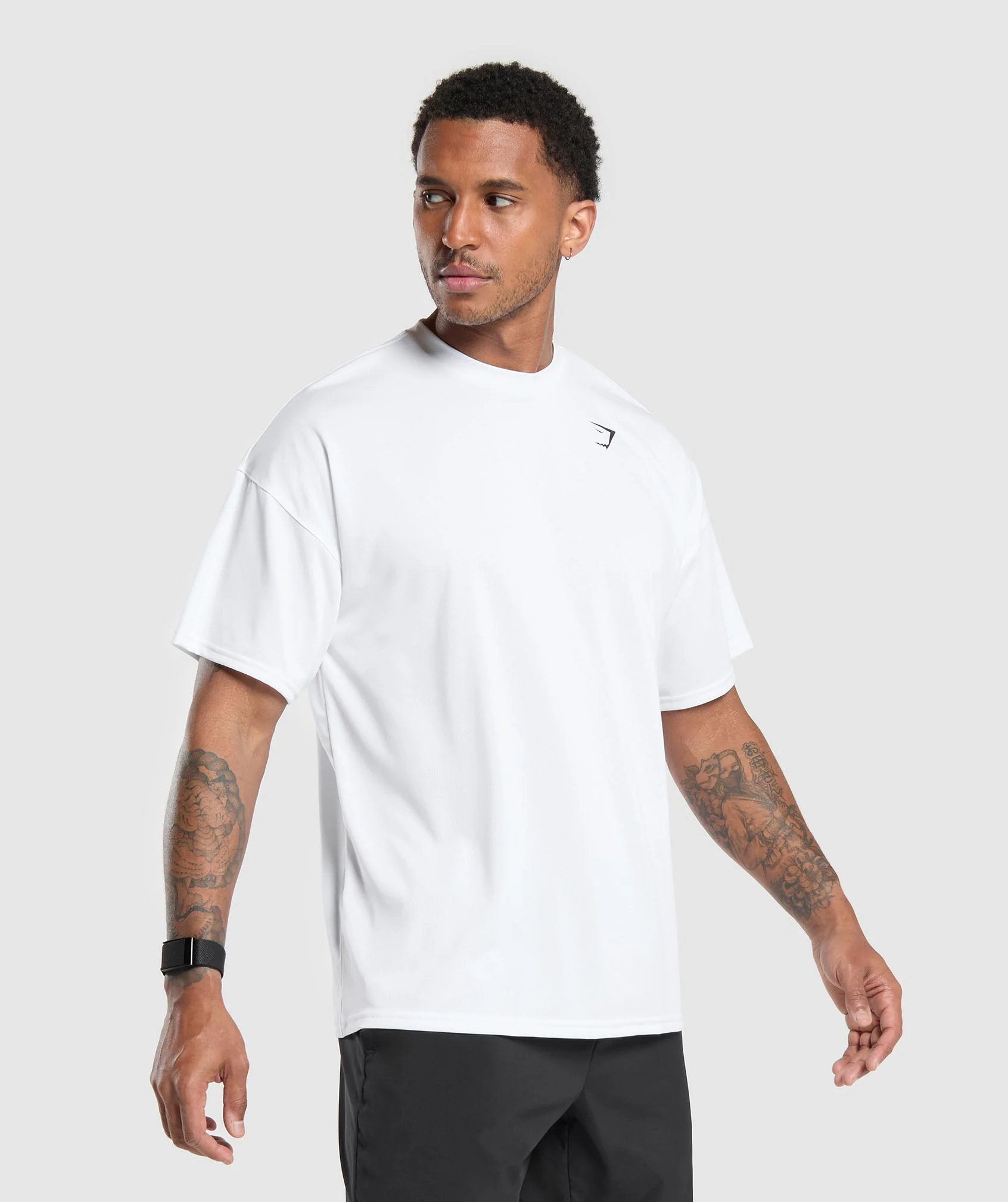 Oversized Performance T-Shirt – White - Imagen 2