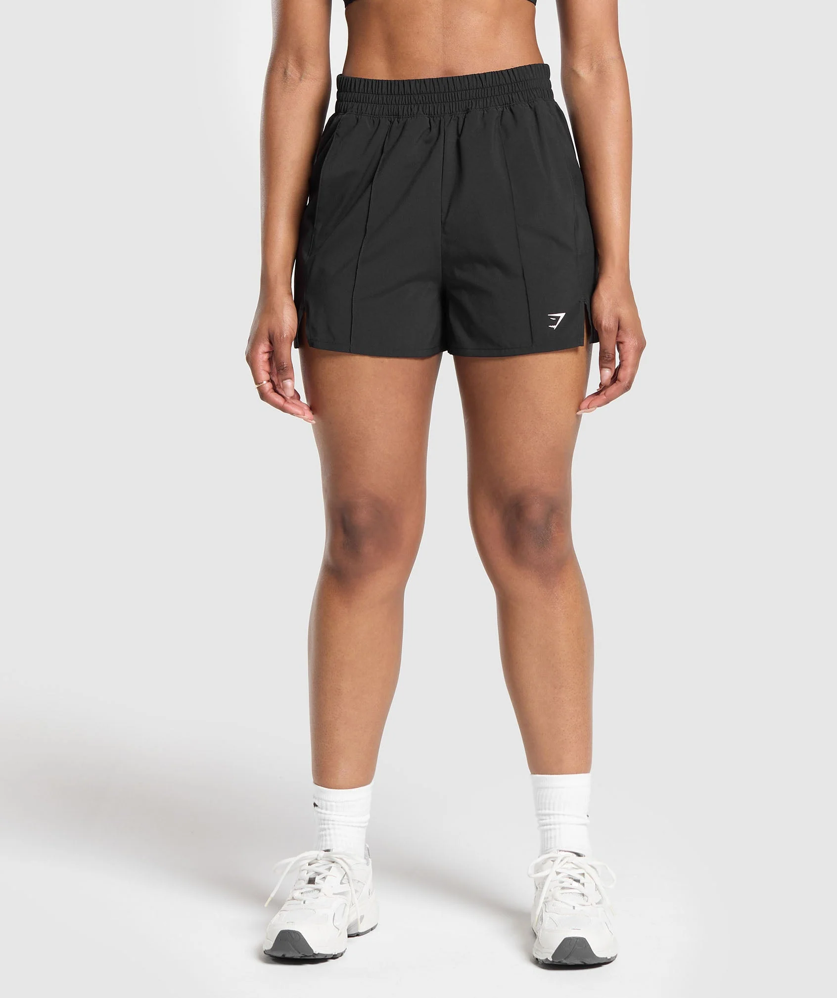 Pintuck Shorts – Black