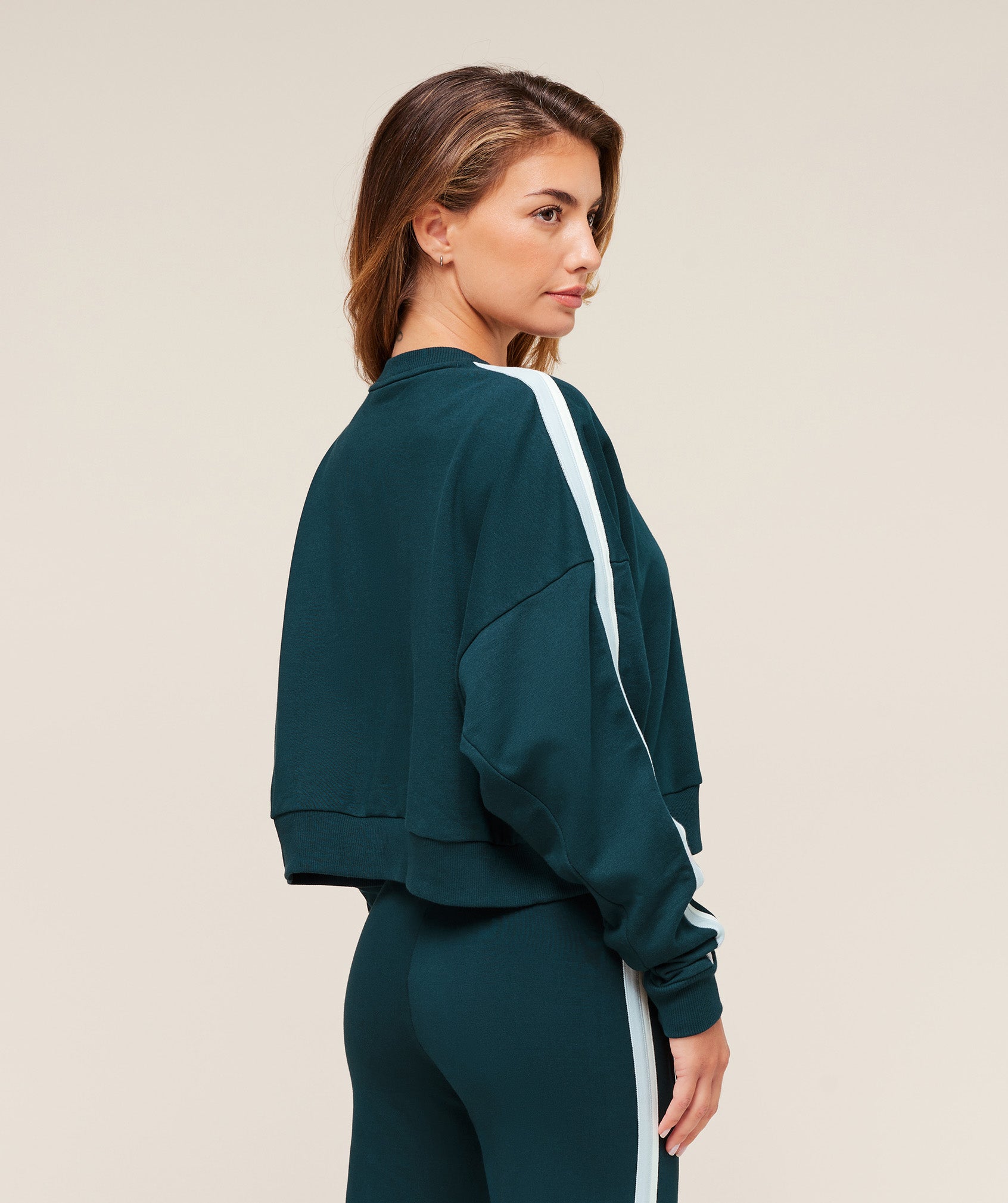 Piping Midi Crew Neck – Deep Petrol Blue/Smoke Blue/Soft White