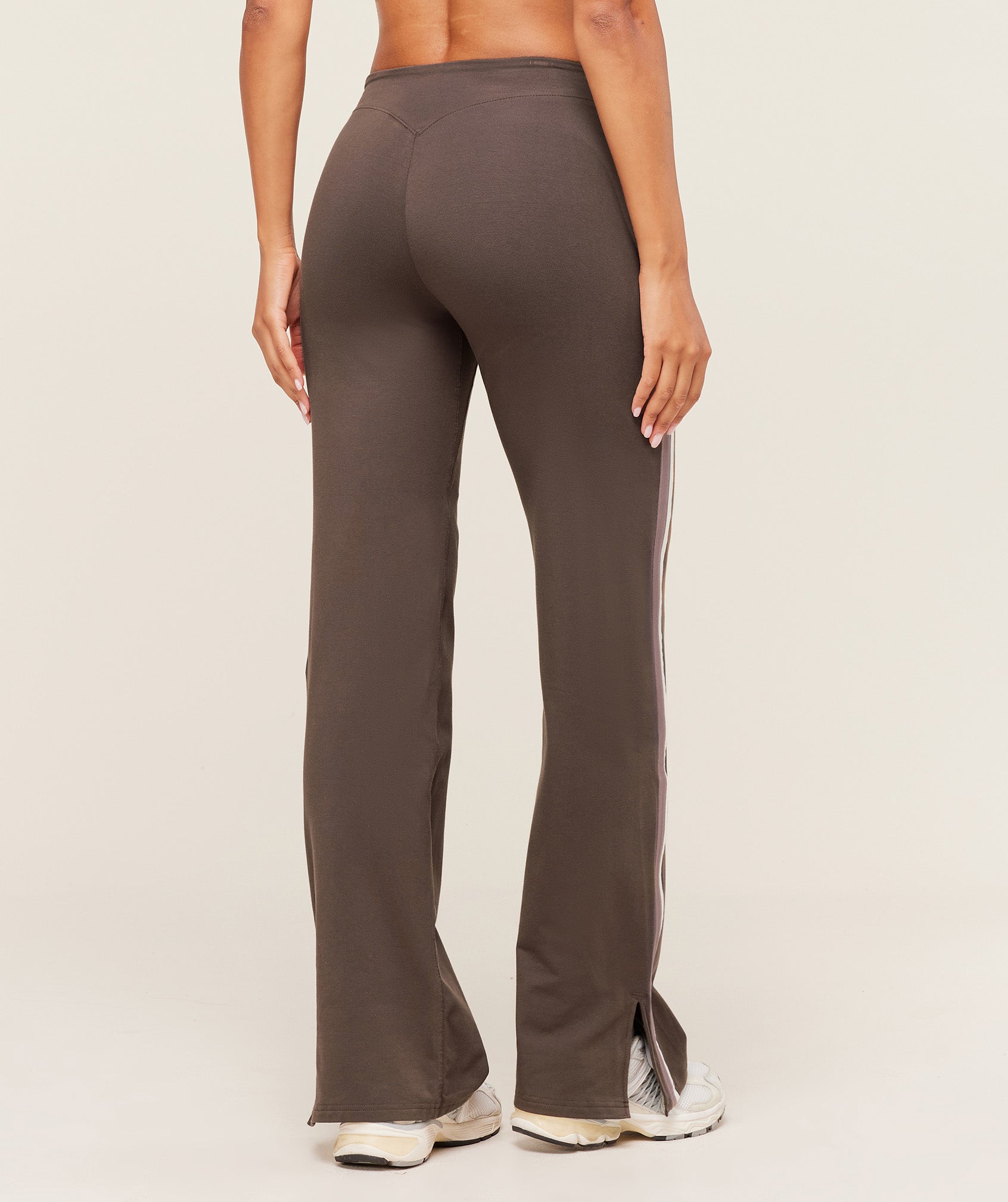 Piping Wide Leg Pant – Walnut Brown/Chestnut Pink/Soft White