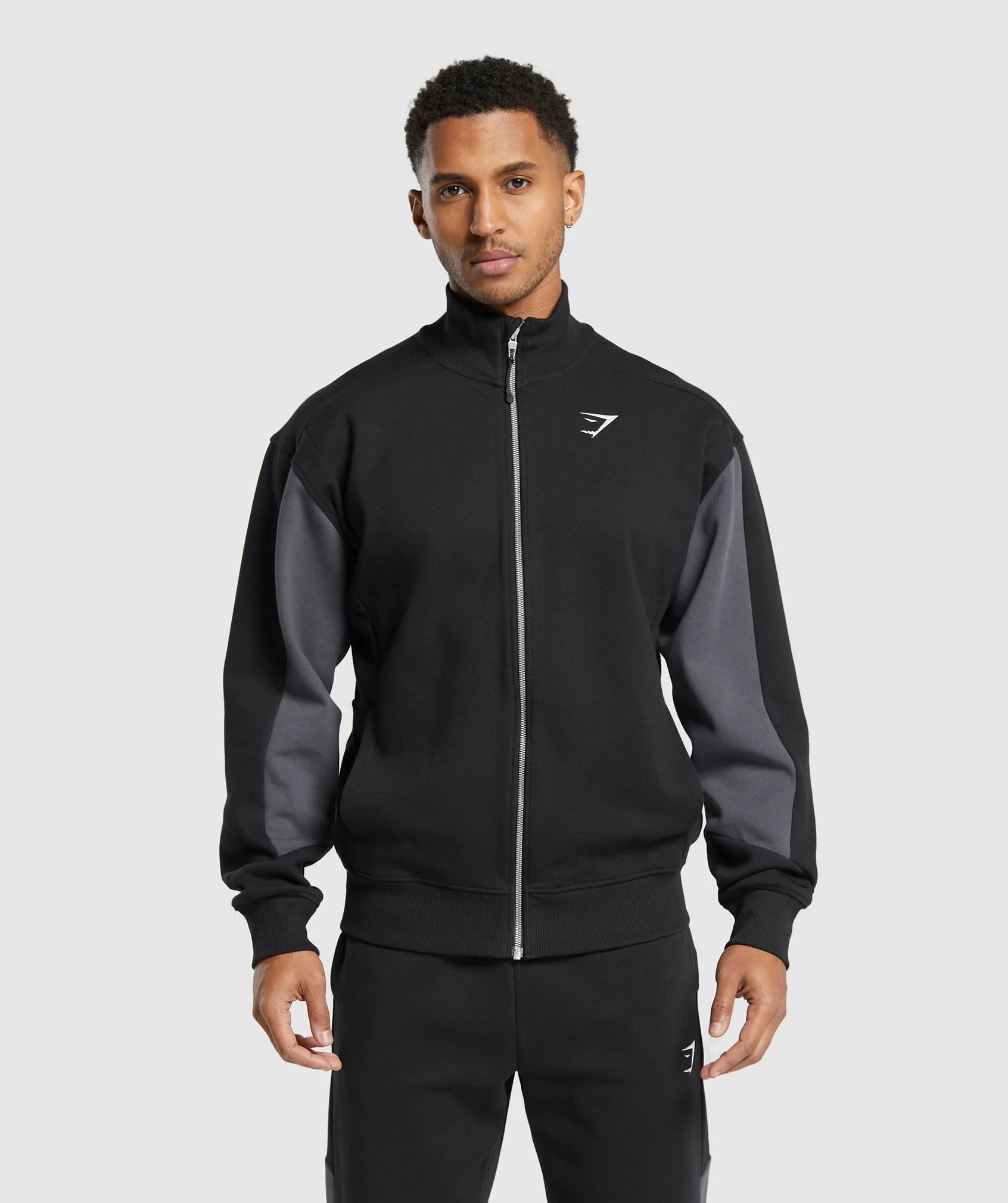 Pique Track Jacket – Black/Onyx Grey