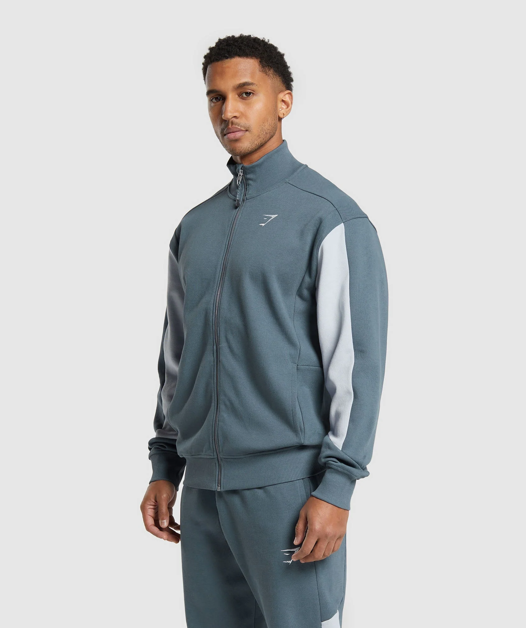 Pique Track Jacket – Titanium Blue/Fresh Blue