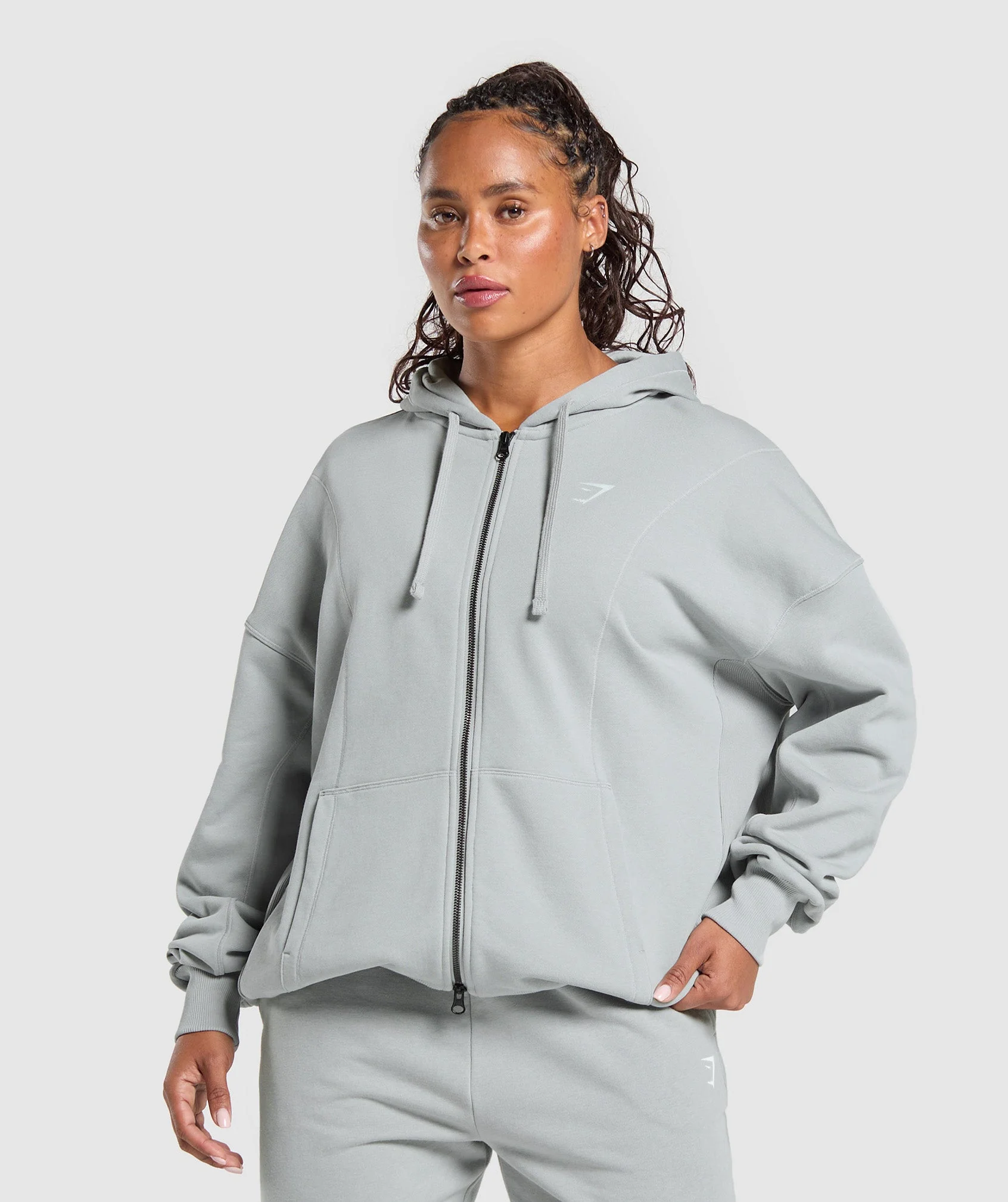 Power Hoodie – Silver Grey