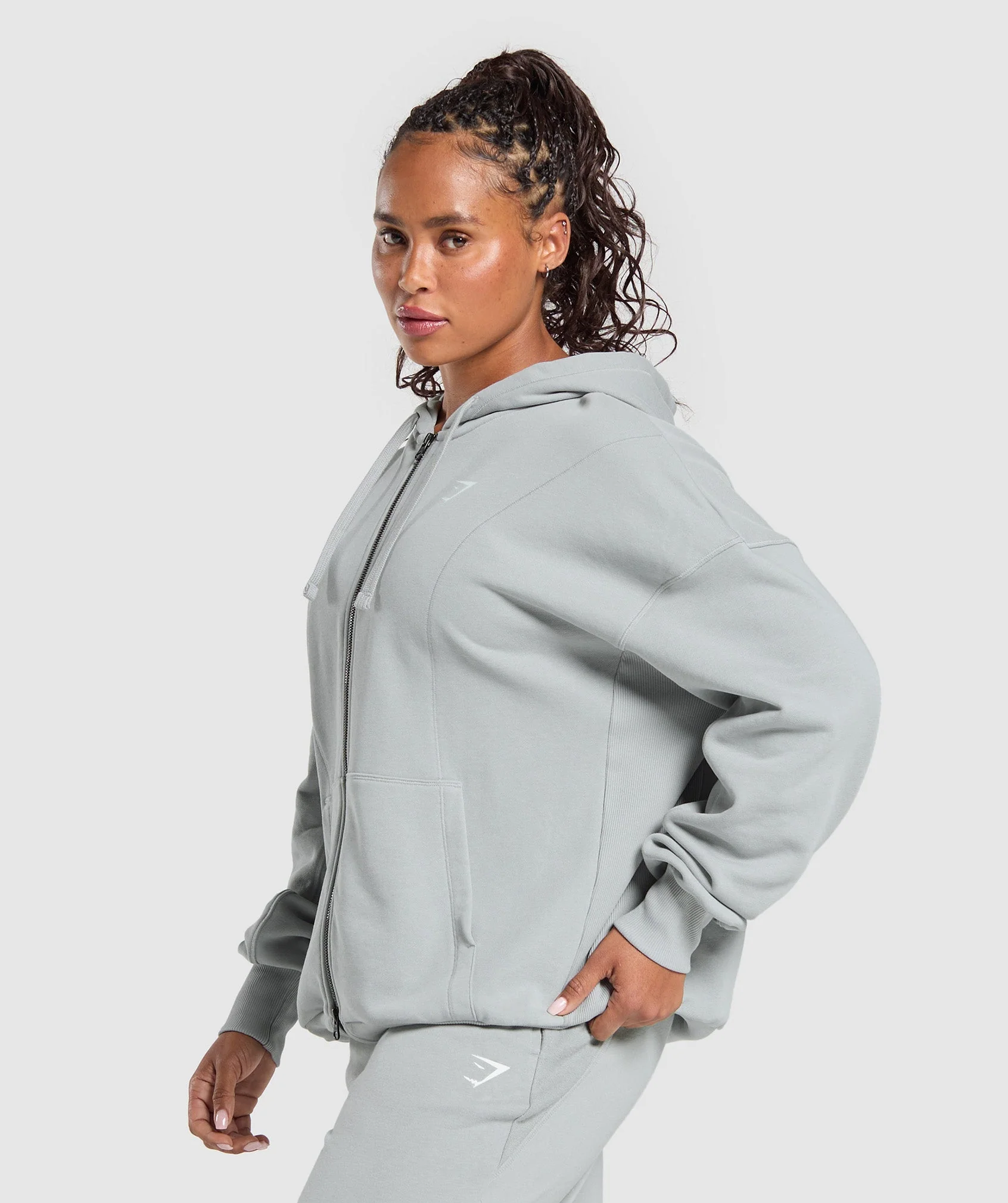 Power Hoodie – Silver Grey - Imagen 2